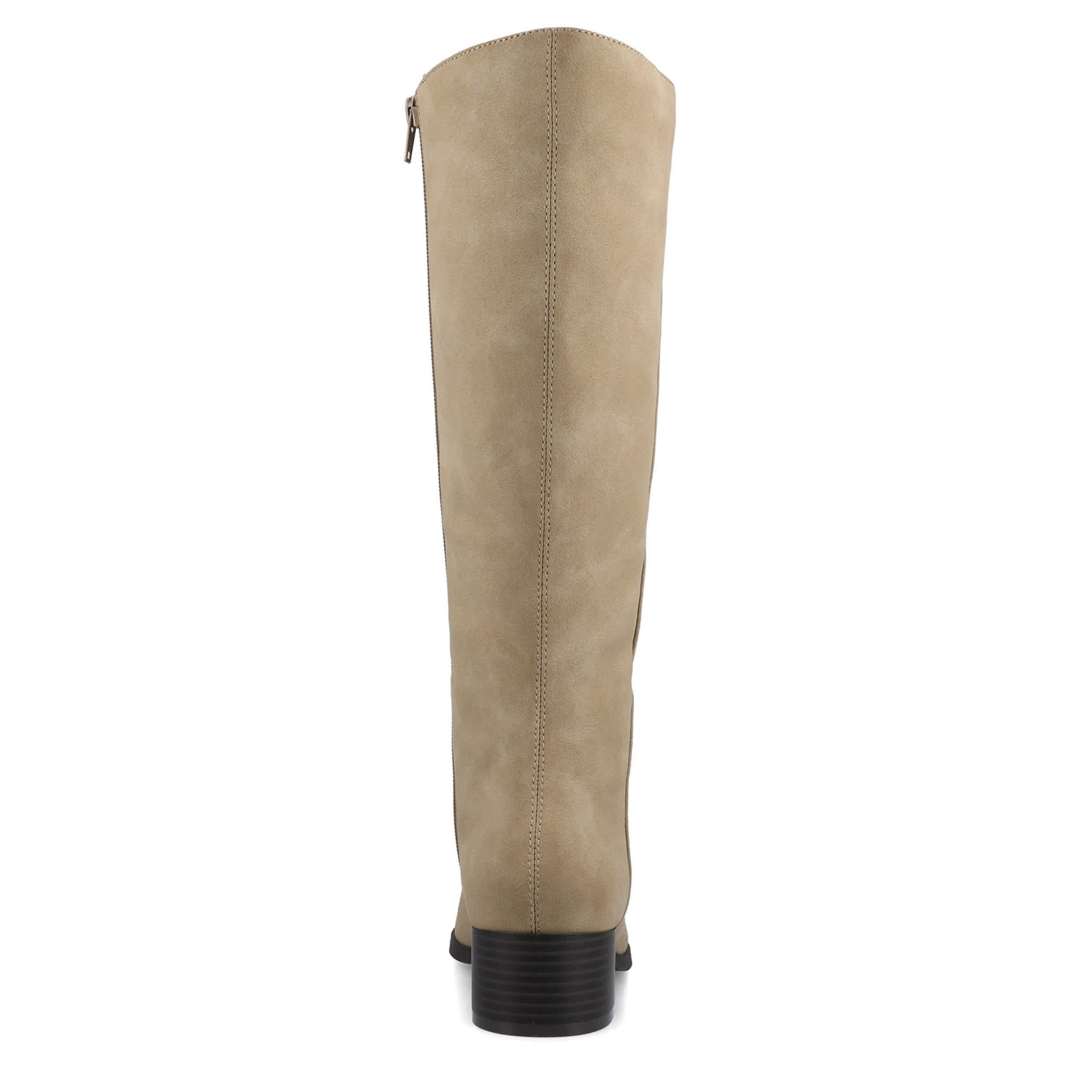 JOURNEE COLLECTION-WOMENS DEVRI WIDE CALF TALL BOOT-MED NATURAL & 