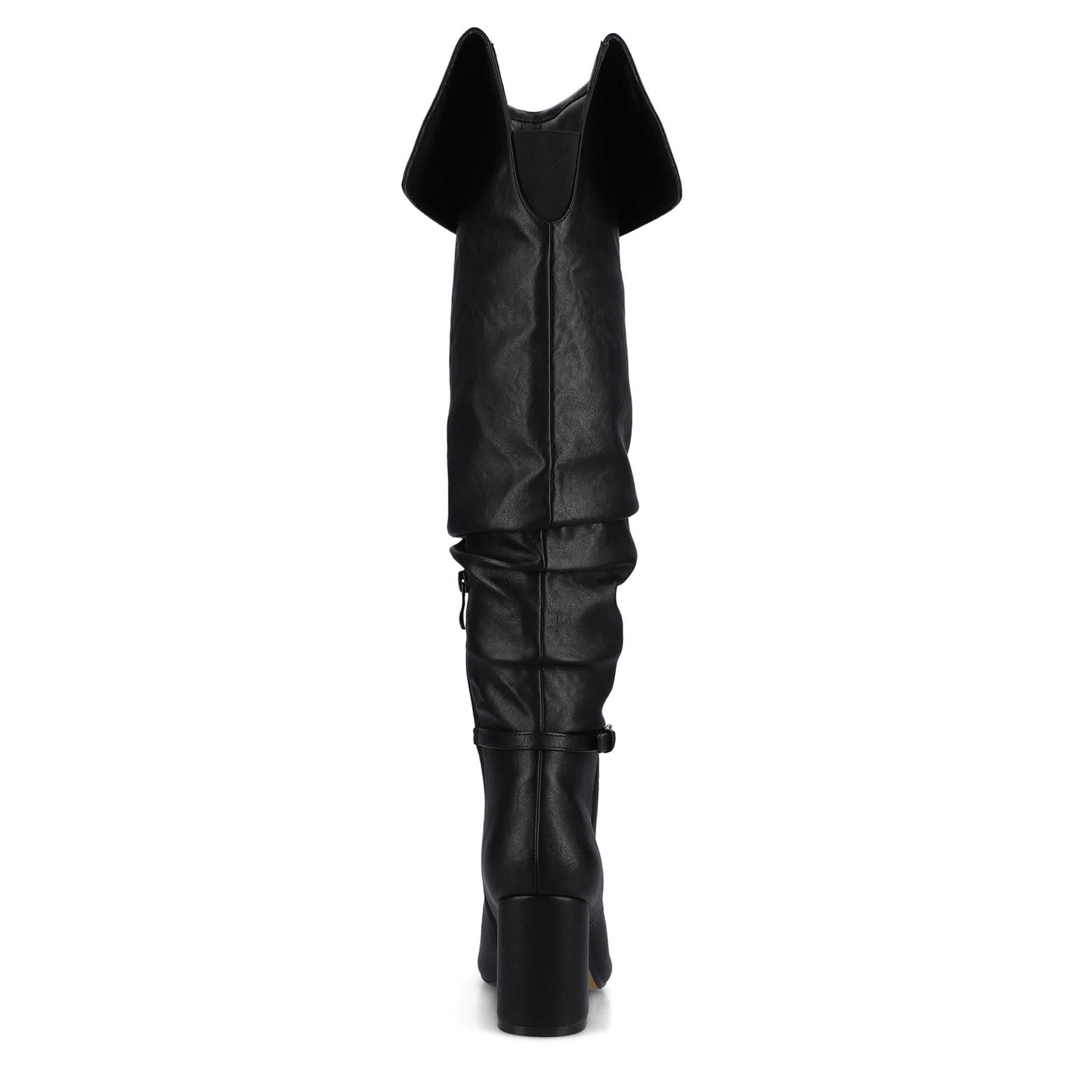 JOURNEE COLLECTION-WOMENS FLORETTA OVER THE KNEE BOOT-BLACK & 
