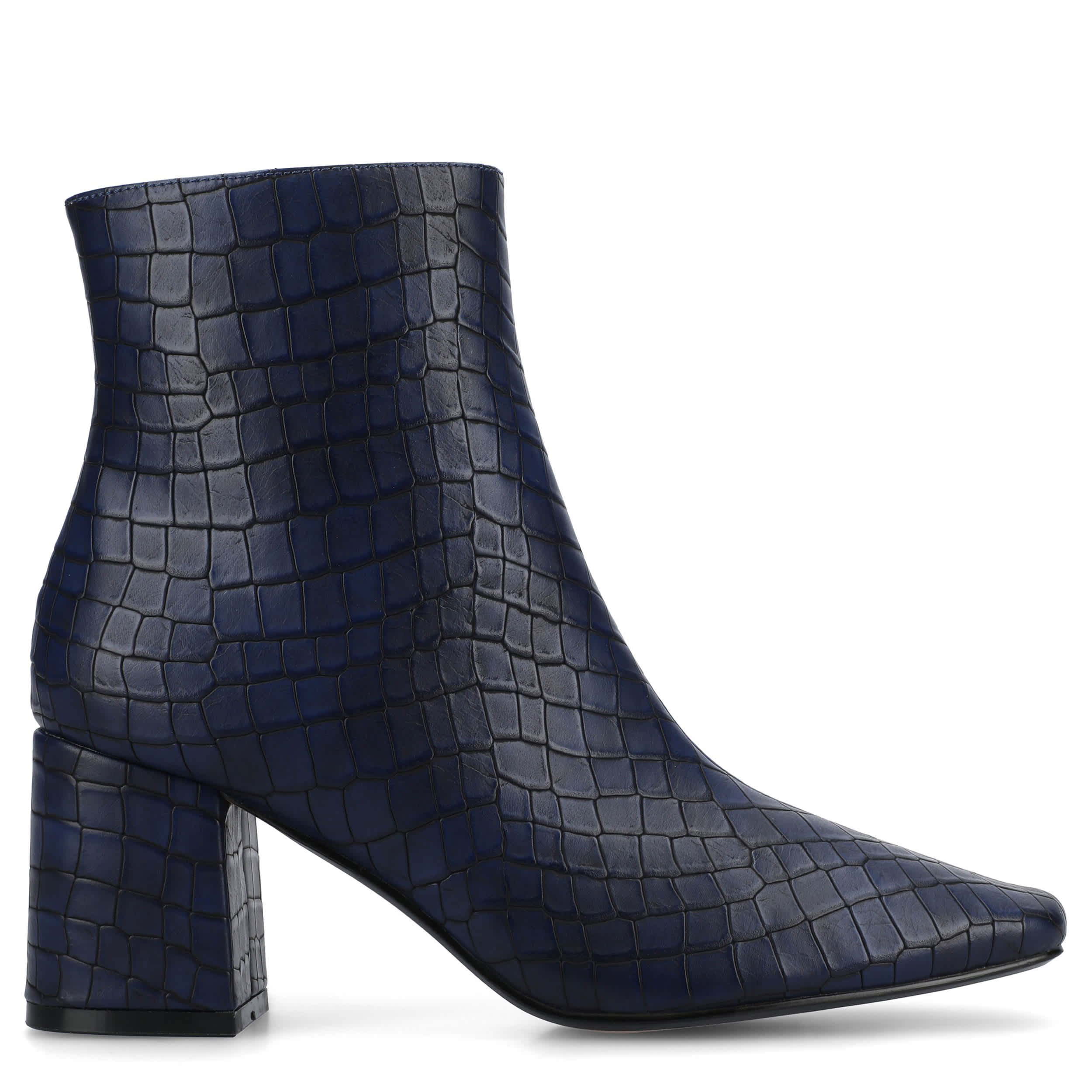 JOURNEE COLLECTION-WOMENS HAYLINN ANKLE BOOT-BLUE & 