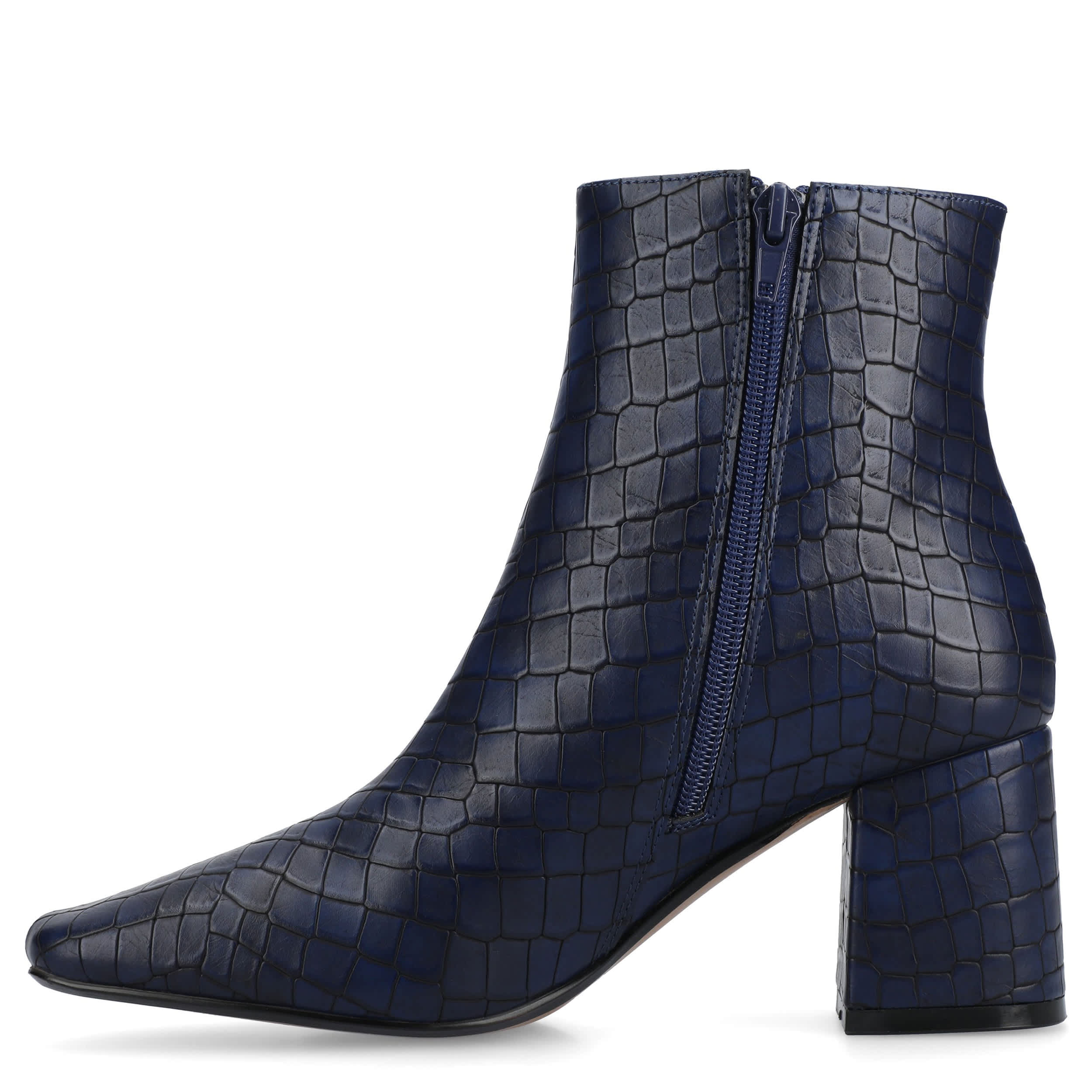 JOURNEE COLLECTION-WOMENS HAYLINN ANKLE BOOT-BLUE & 