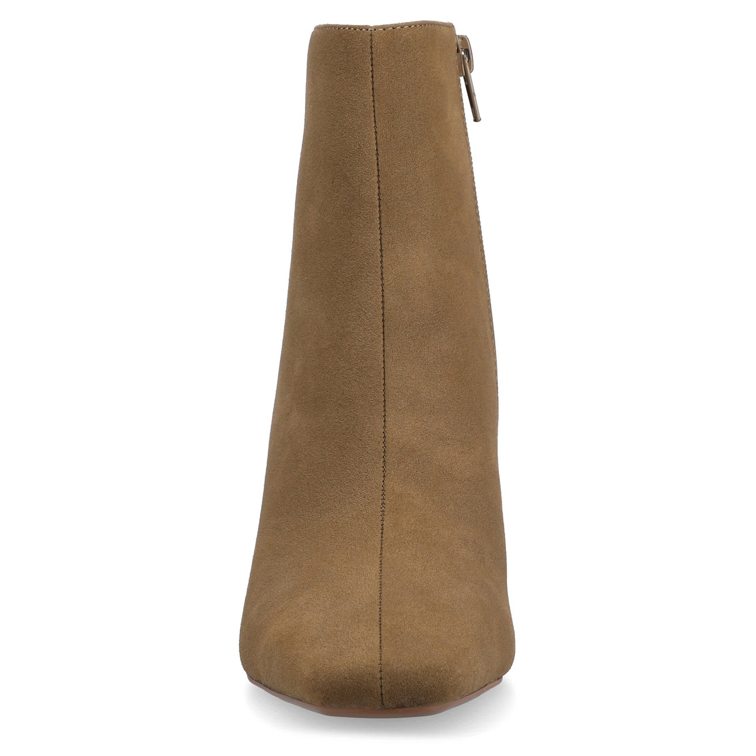 JOURNEE COLLECTION-WOMENS HAYLINN ANKLE BOOT-TAUPE & 