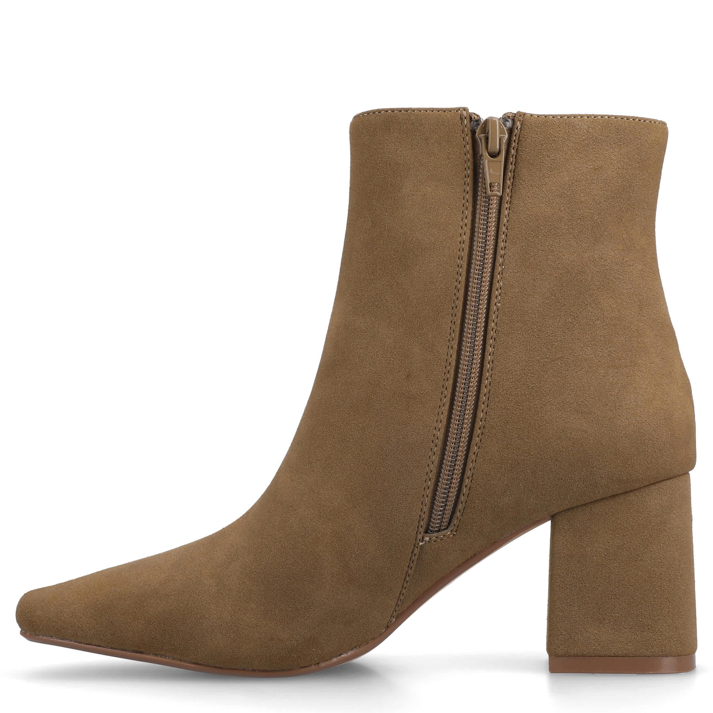 JOURNEE COLLECTION-WOMENS HAYLINN ANKLE BOOT-TAUPE & 
