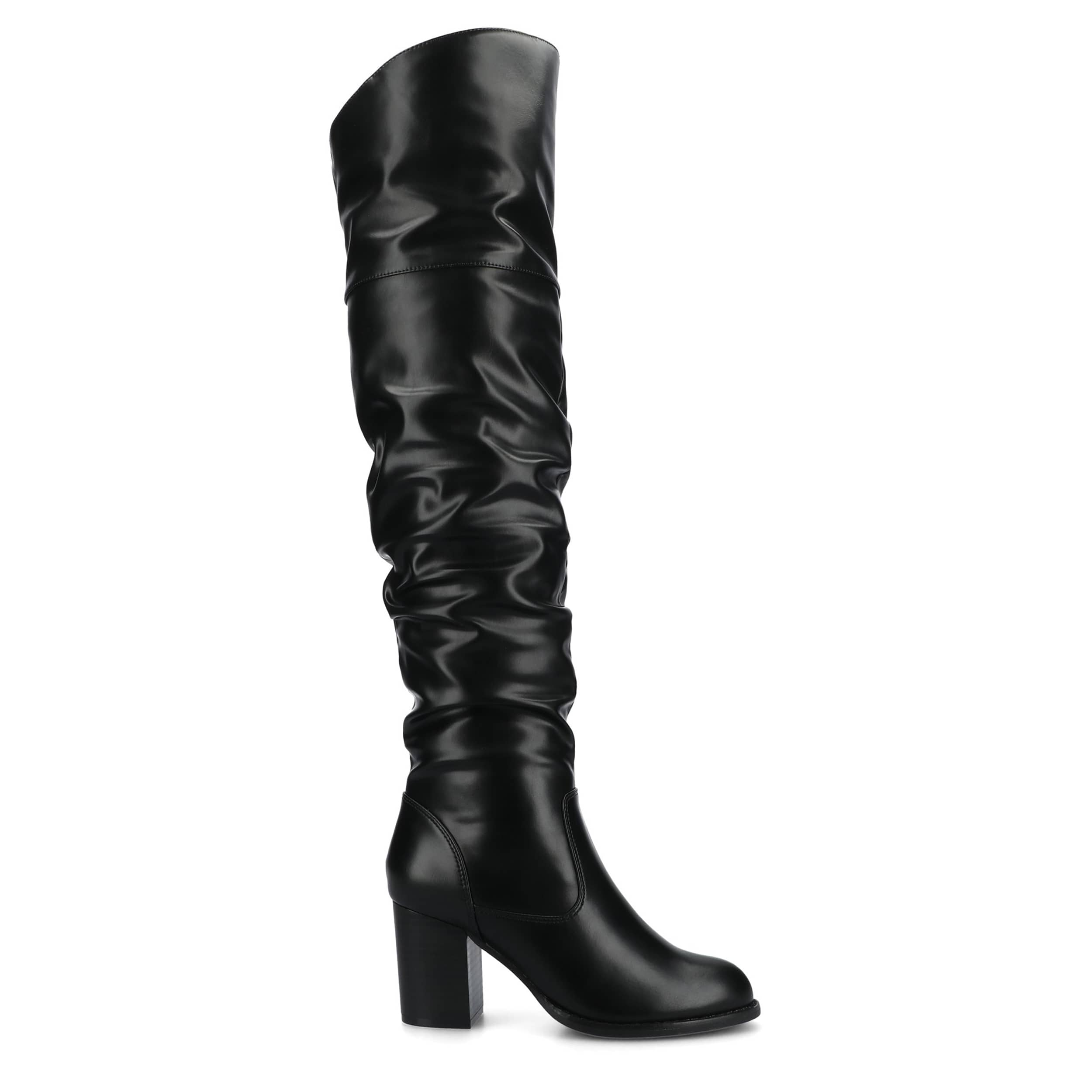 JOURNEE COLLECTION-WOMENS KAISON EXTRA WIDE CALF OVER THE KNEE BOOT-BLACK & 