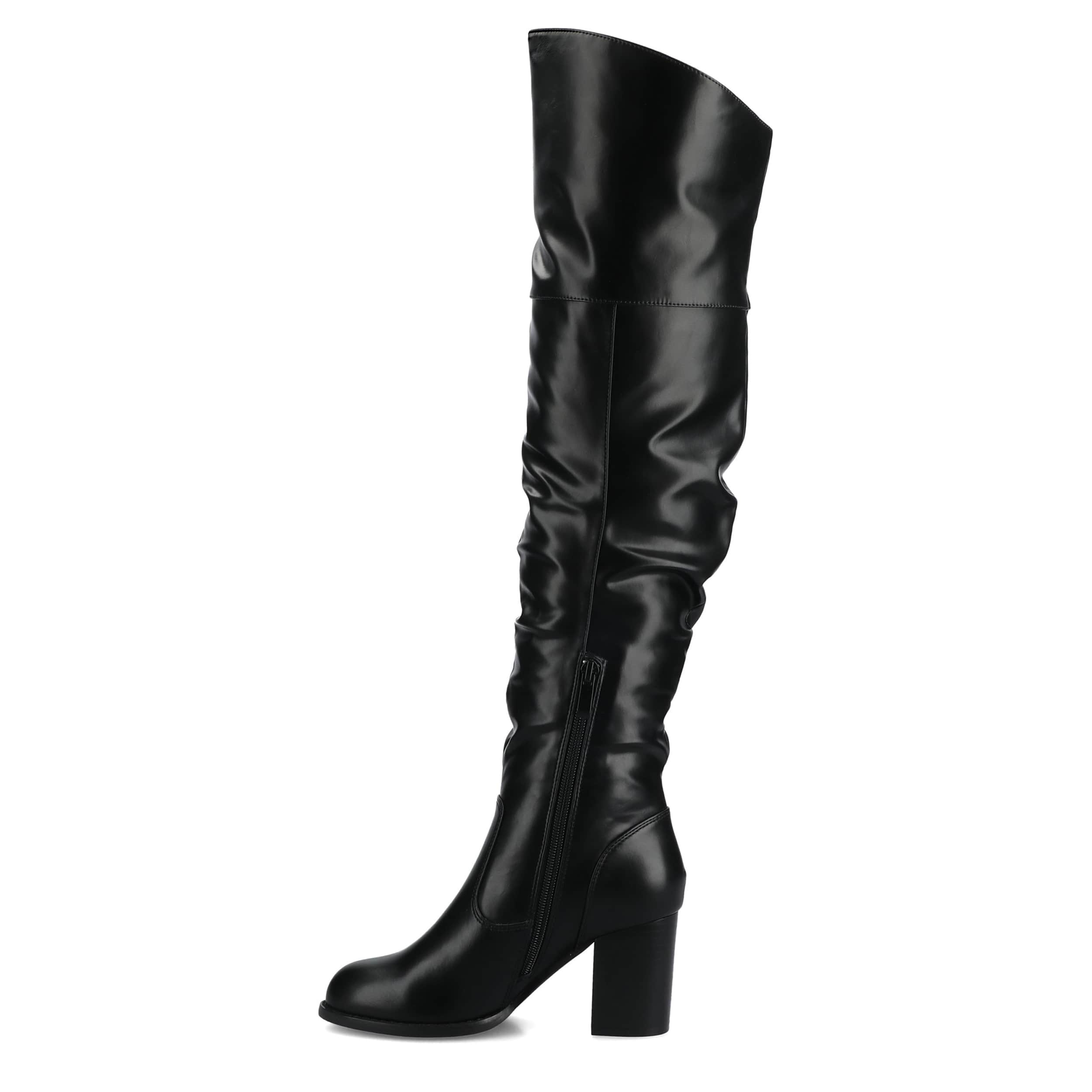 JOURNEE COLLECTION-WOMENS KAISON EXTRA WIDE CALF OVER THE KNEE BOOT-BLACK & 