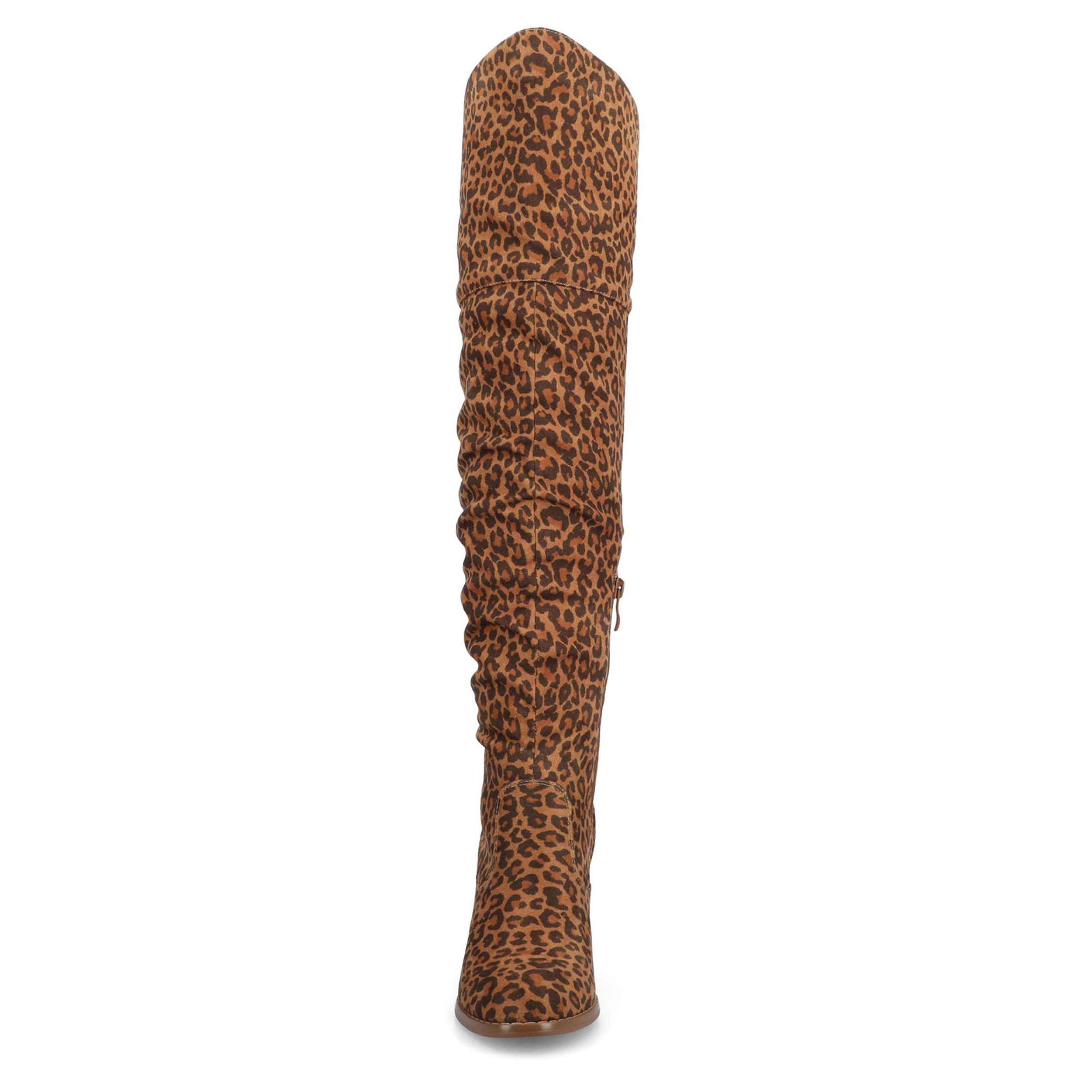 JOURNEE COLLECTION-WOMENS KAISON EXTRA WIDE CALF OVER THE KNEE BOOT-LEOPARD & 