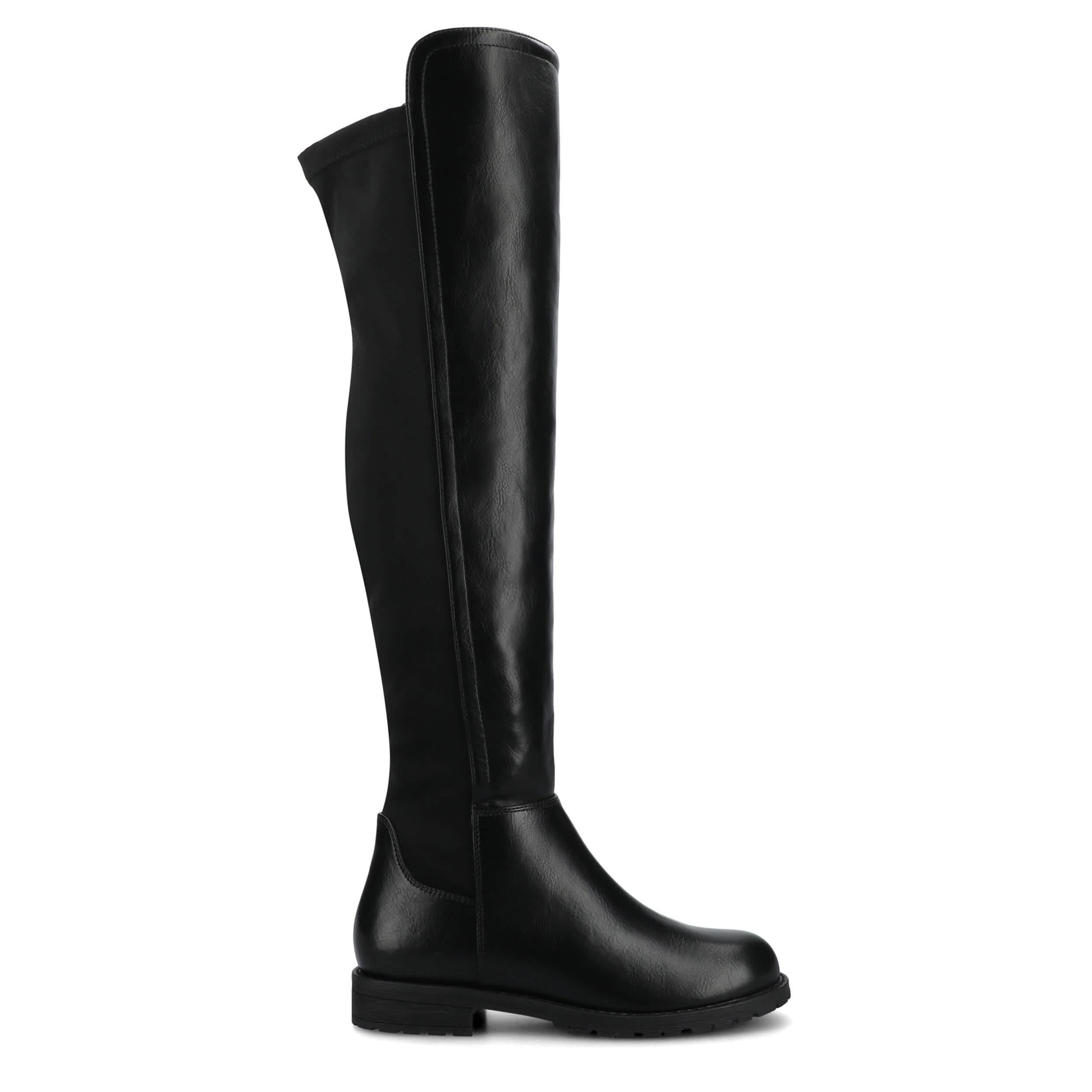 JOURNEE COLLECTION-WOMENS MORRIGAN OVER THE KNEE BOOTS-BLACK & 