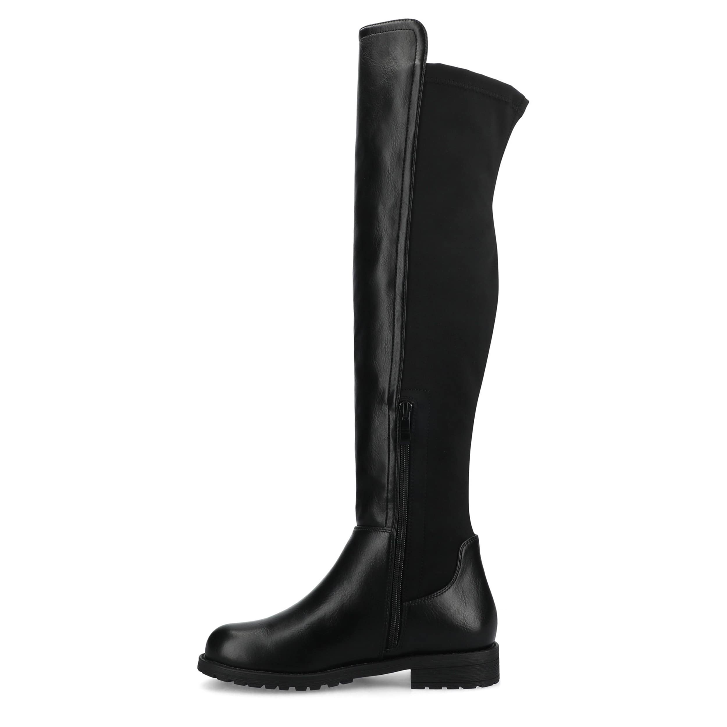 JOURNEE COLLECTION-WOMENS MORRIGAN OVER THE KNEE BOOTS-BLACK & 