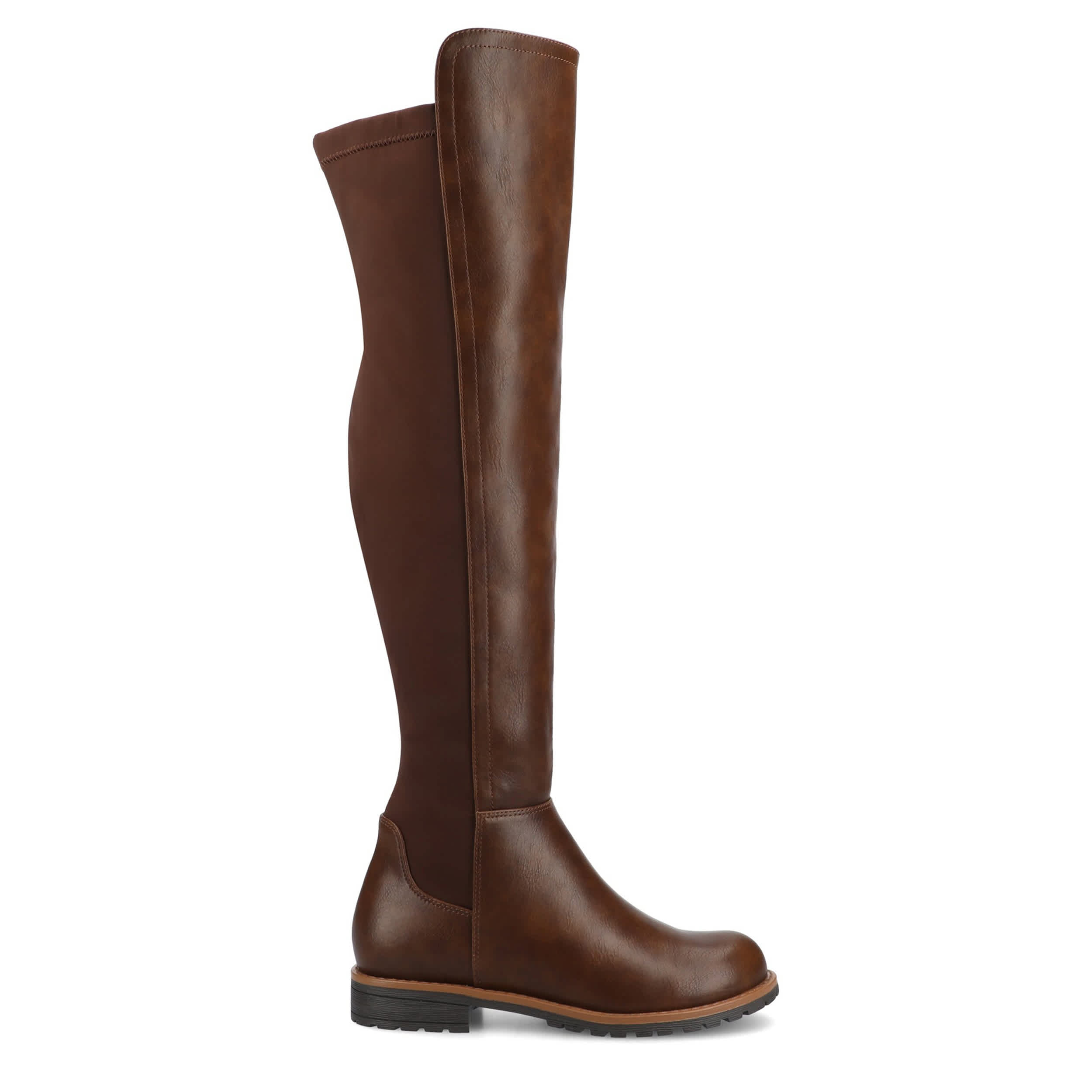 JOURNEE COLLECTION-WOMENS MORRIGAN OVER THE KNEE BOOTS-CHOCOLATE & 