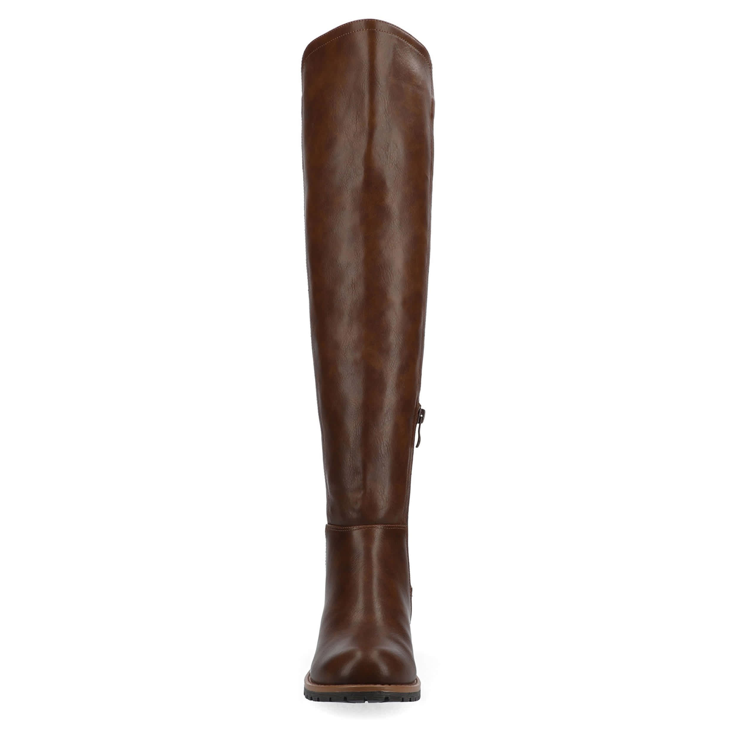 JOURNEE COLLECTION-WOMENS MORRIGAN OVER THE KNEE BOOTS-CHOCOLATE & 