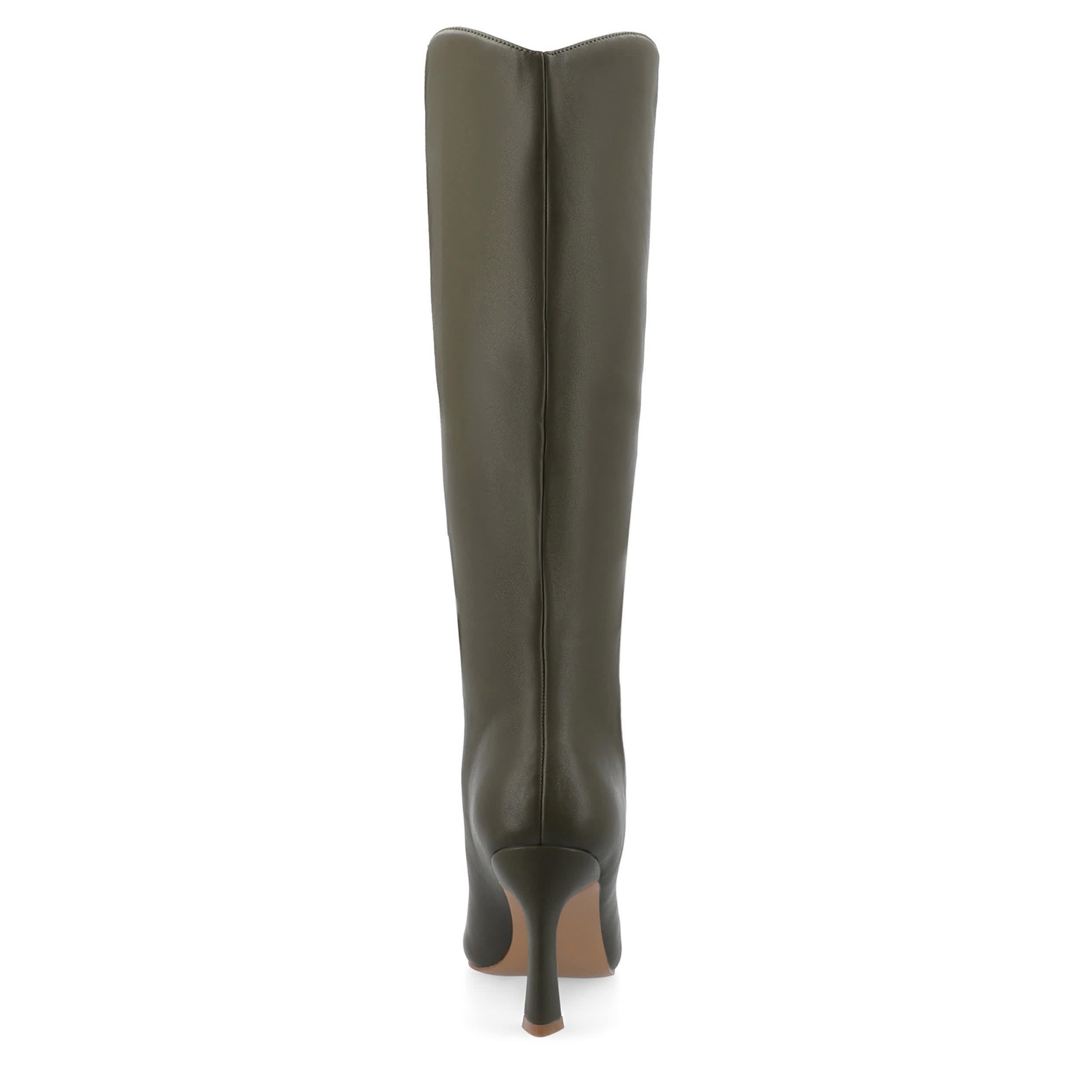 JOURNEE COLLECTION-WOMENS REHELA WIDE CALF TALL BOOT-OLIVE & 