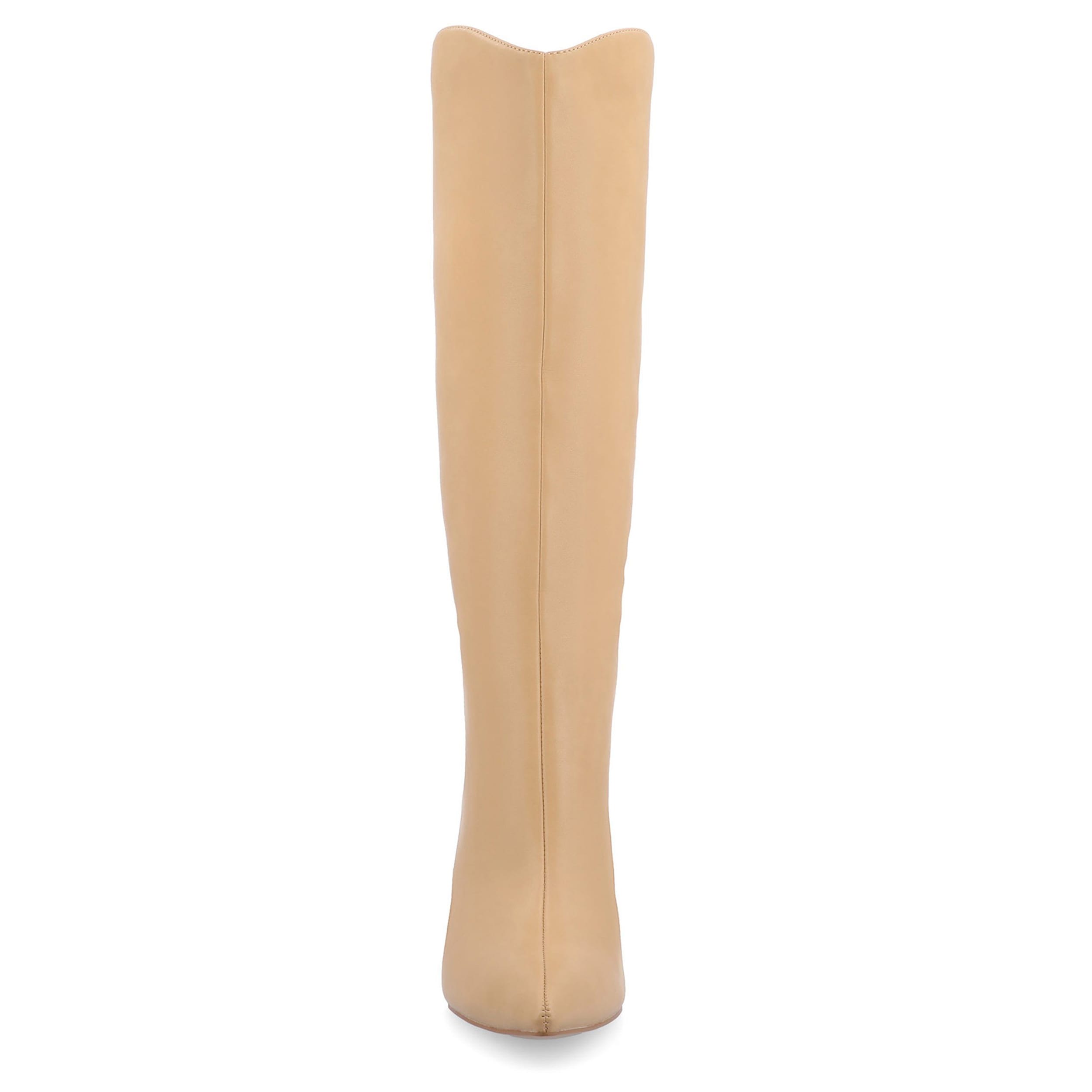 JOURNEE COLLECTION-WOMENS REHELA WIDE CALF TALL BOOT-TAN & 