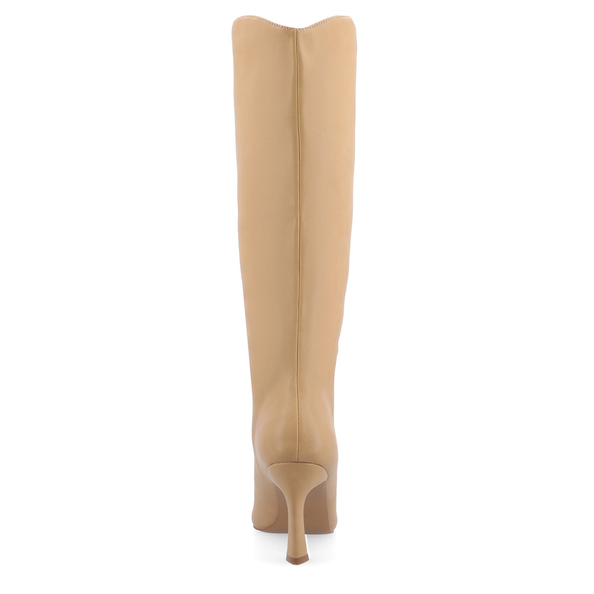 JOURNEE COLLECTION-WOMENS REHELA WIDE CALF TALL BOOT-TAN & 