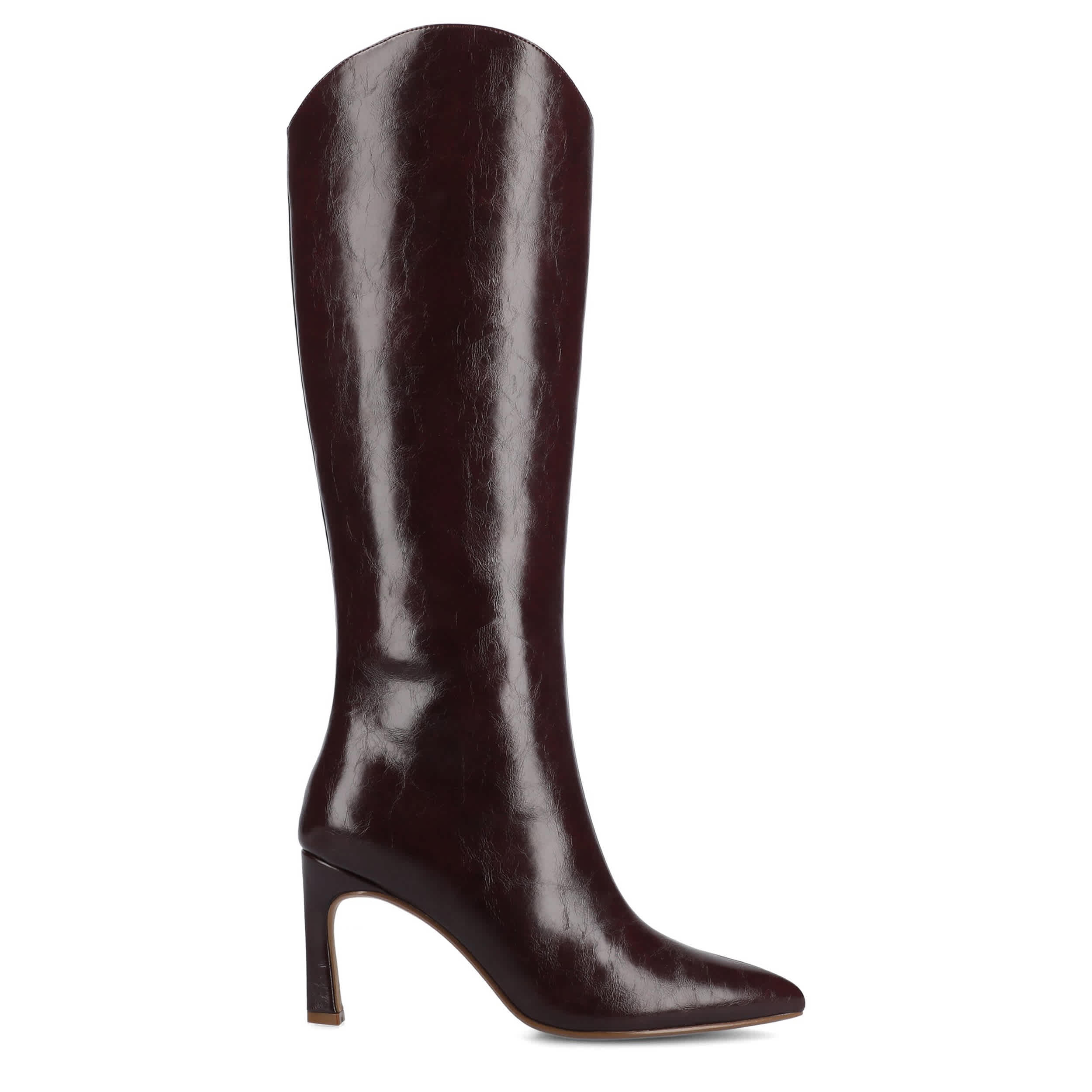 JOURNEE COLLECTION-WOMENS REHELA WIDE CALF TALL BOOT-DARK RED & 