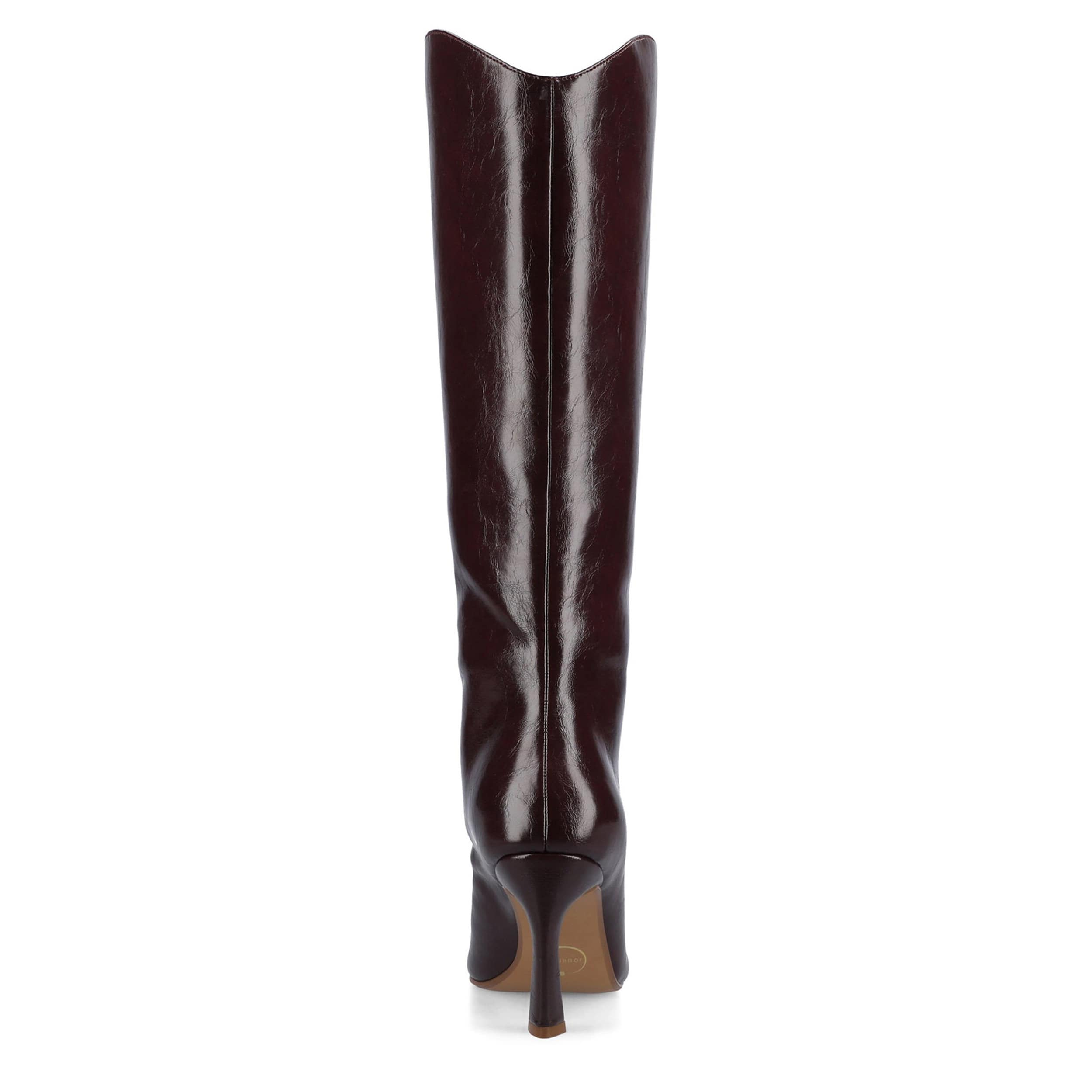 JOURNEE COLLECTION-WOMENS REHELA WIDE CALF TALL BOOT-DARK RED & 