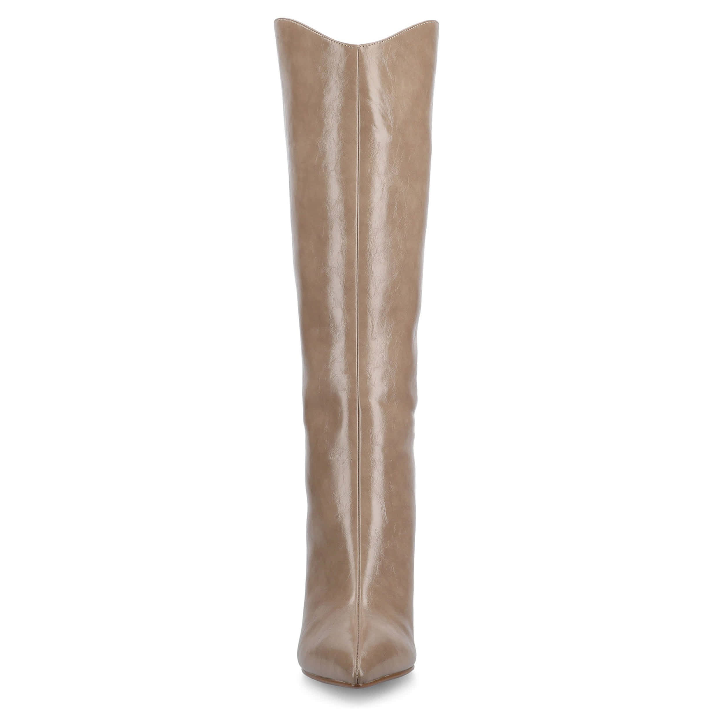 JOURNEE COLLECTION-WOMENS REHELA WIDE CALF TALL BOOT-TAUPE & 