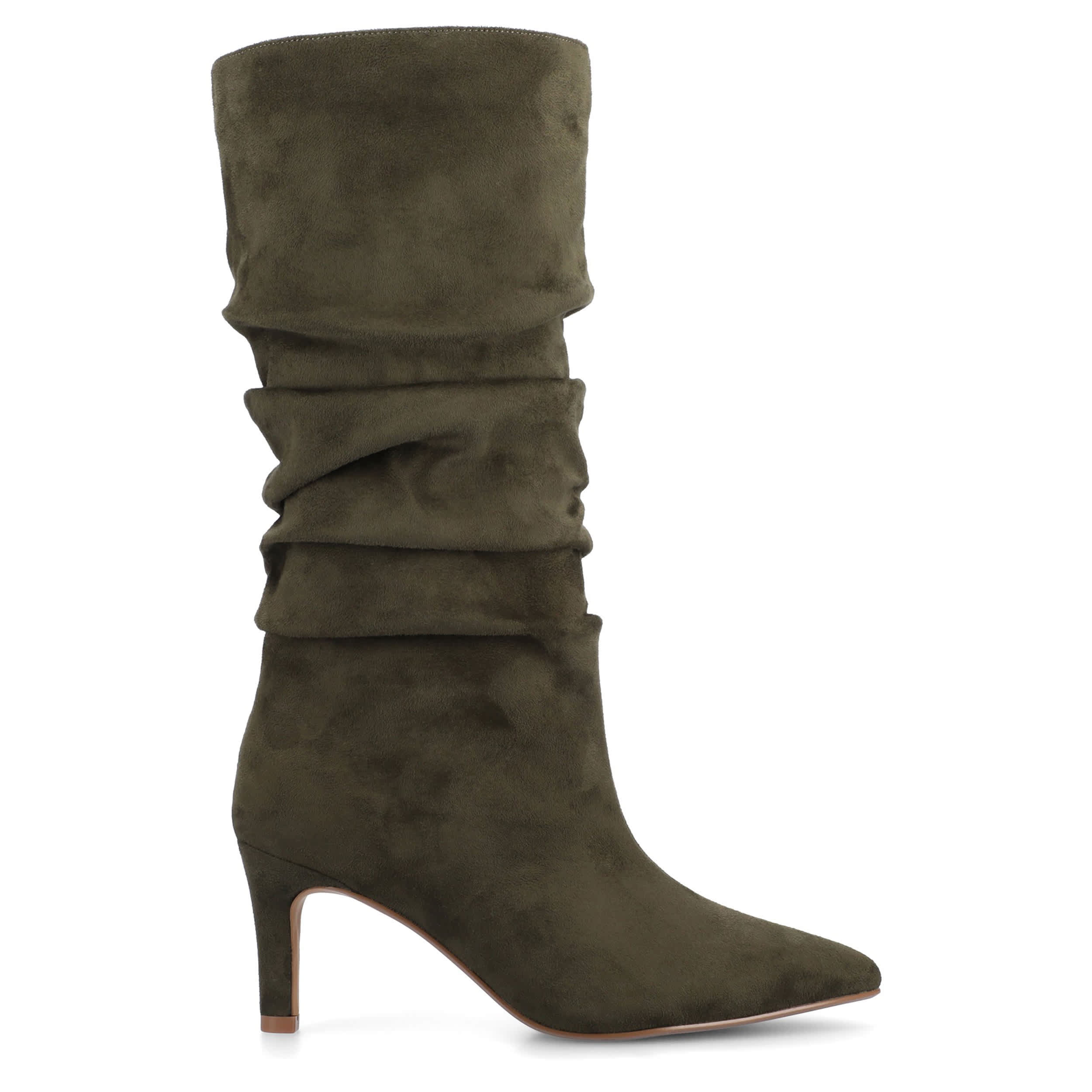 JOURNEE COLLECTION-WOMENS SONNET WIDE CALF TALL BOOT-OLIVE & 