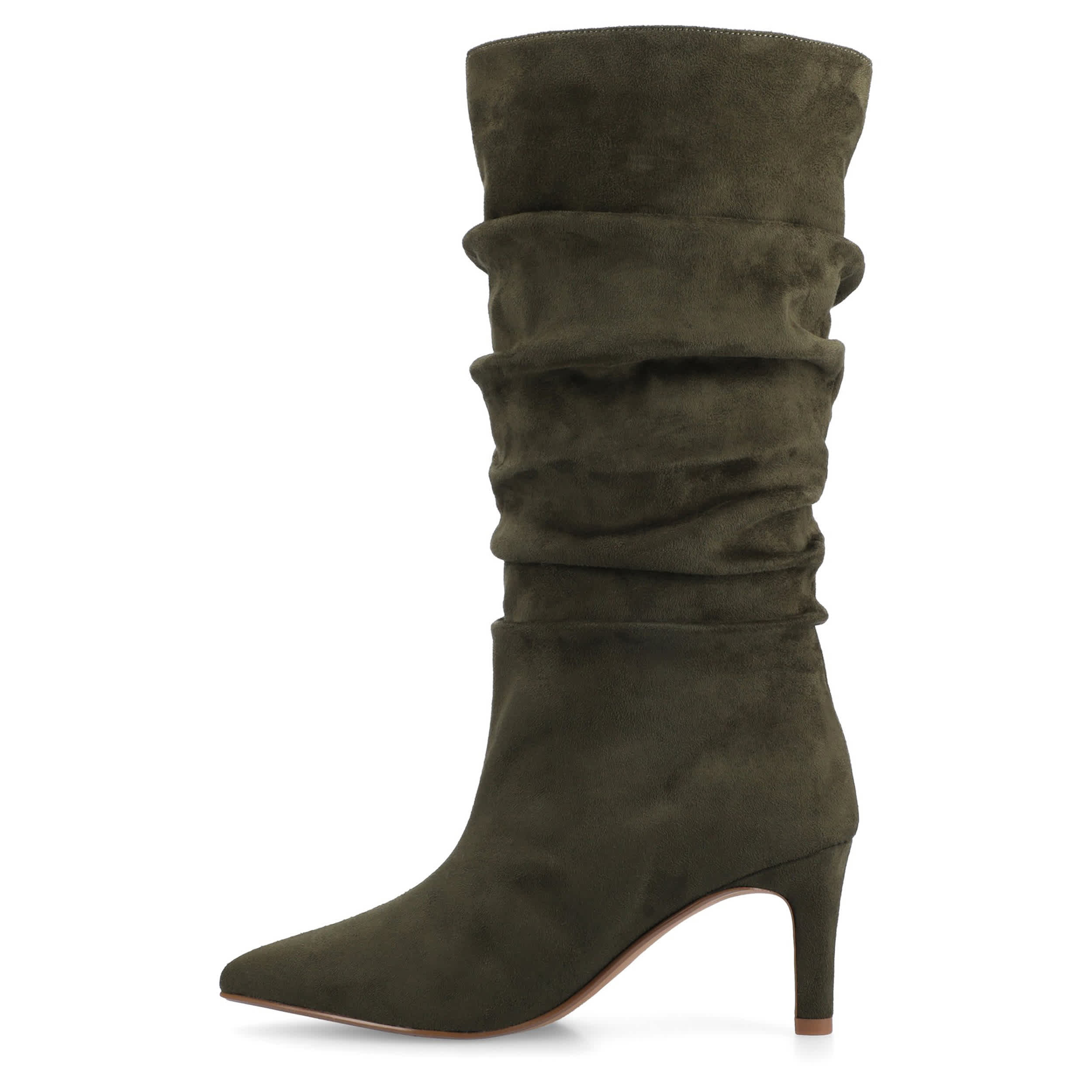 JOURNEE COLLECTION-WOMENS SONNET WIDE CALF TALL BOOT-OLIVE & 