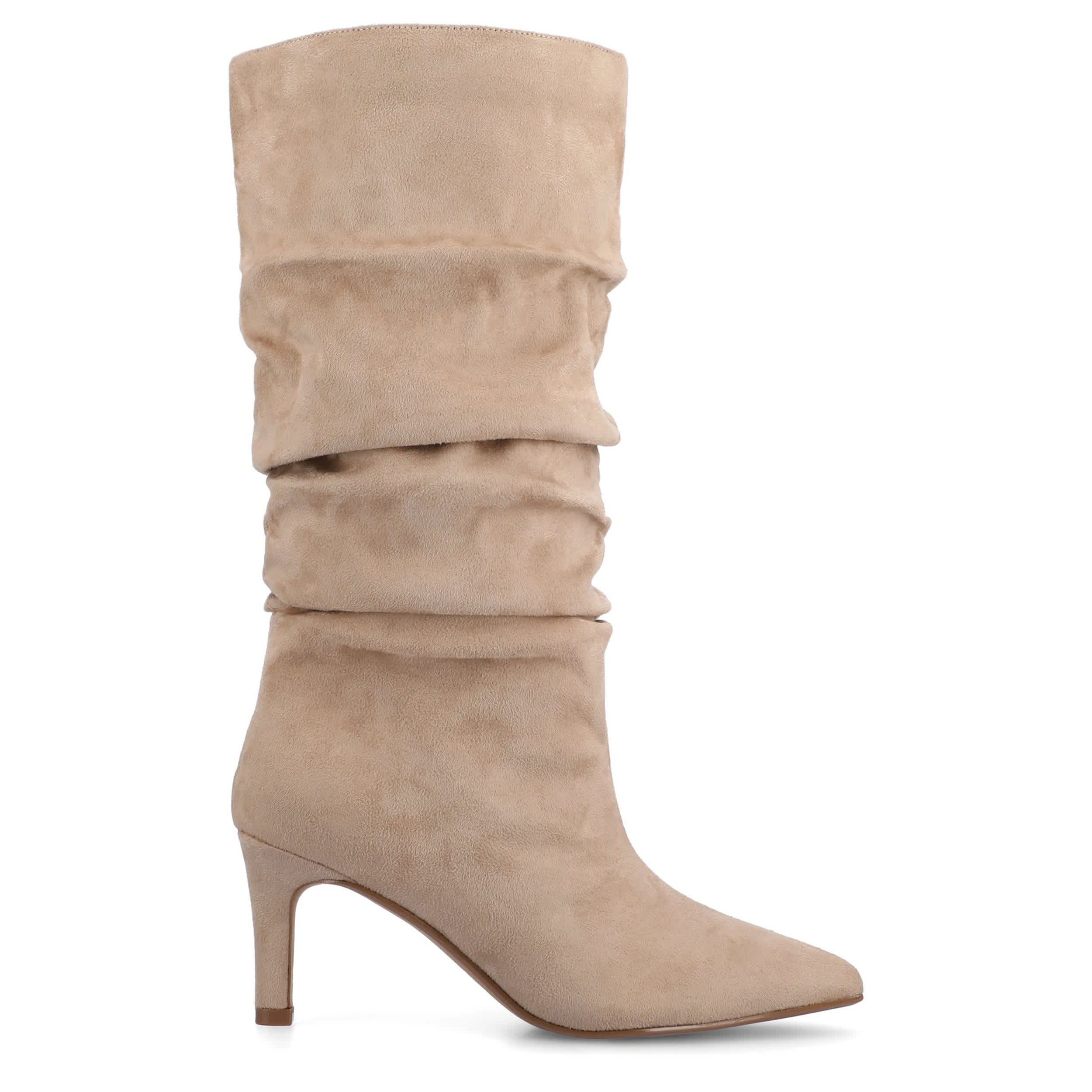 JOURNEE COLLECTION-WOMENS SONNET WIDE CALF TALL BOOT-TAUPE & 