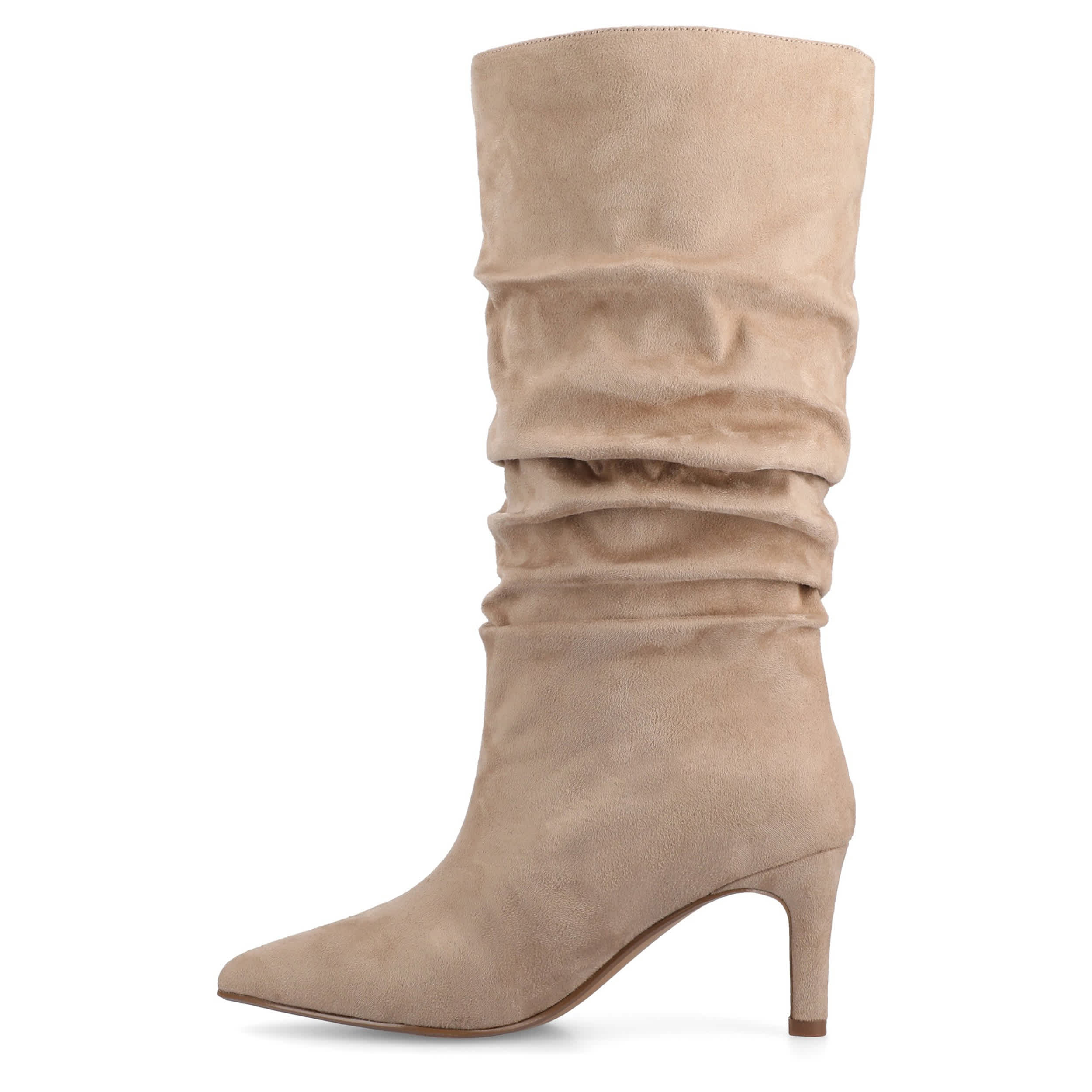 JOURNEE COLLECTION-WOMENS SONNET WIDE CALF TALL BOOT-TAUPE & 