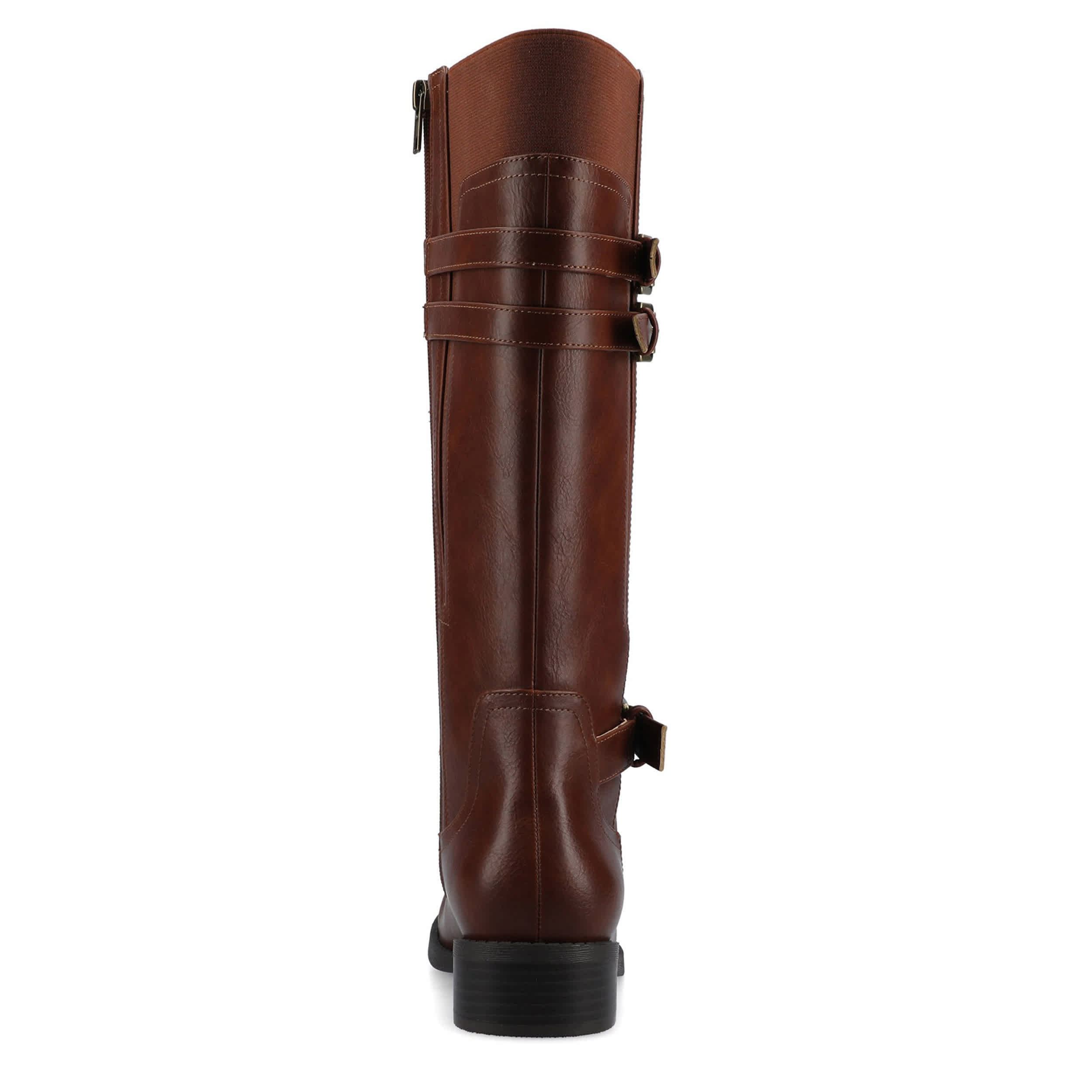 JOURNEE COLLECTION-WOMENS SONNY EXTRA WIDE CALF TALL BOOT-COGNAC & 