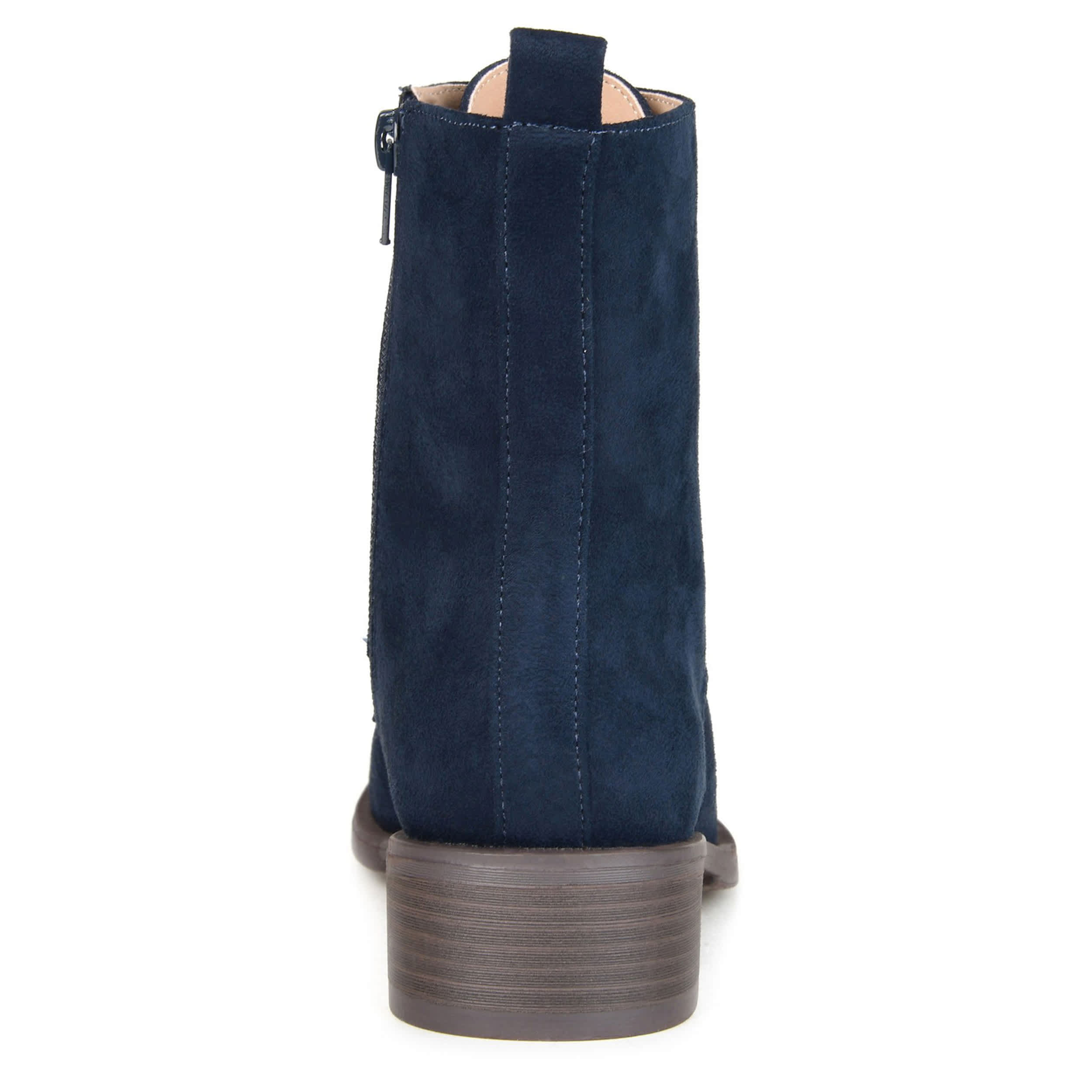 JOURNEE COLLECTION-WOMENS VIENNA WIDE LACE UP BOOT-NAVY & 