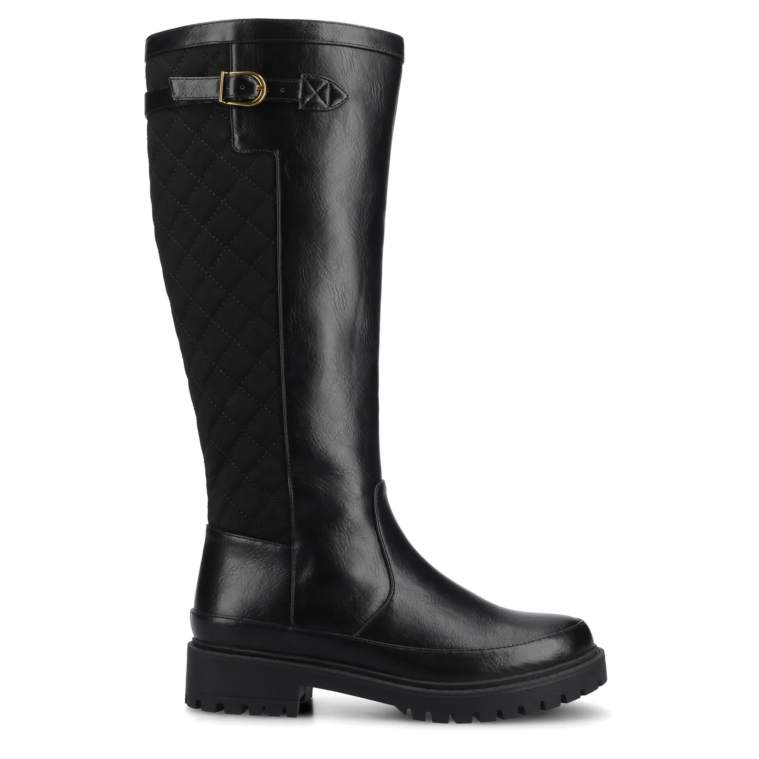 JOURNEE COLLECTION-WOMENS ZEMMIE TALL BOOT-BLACK & 