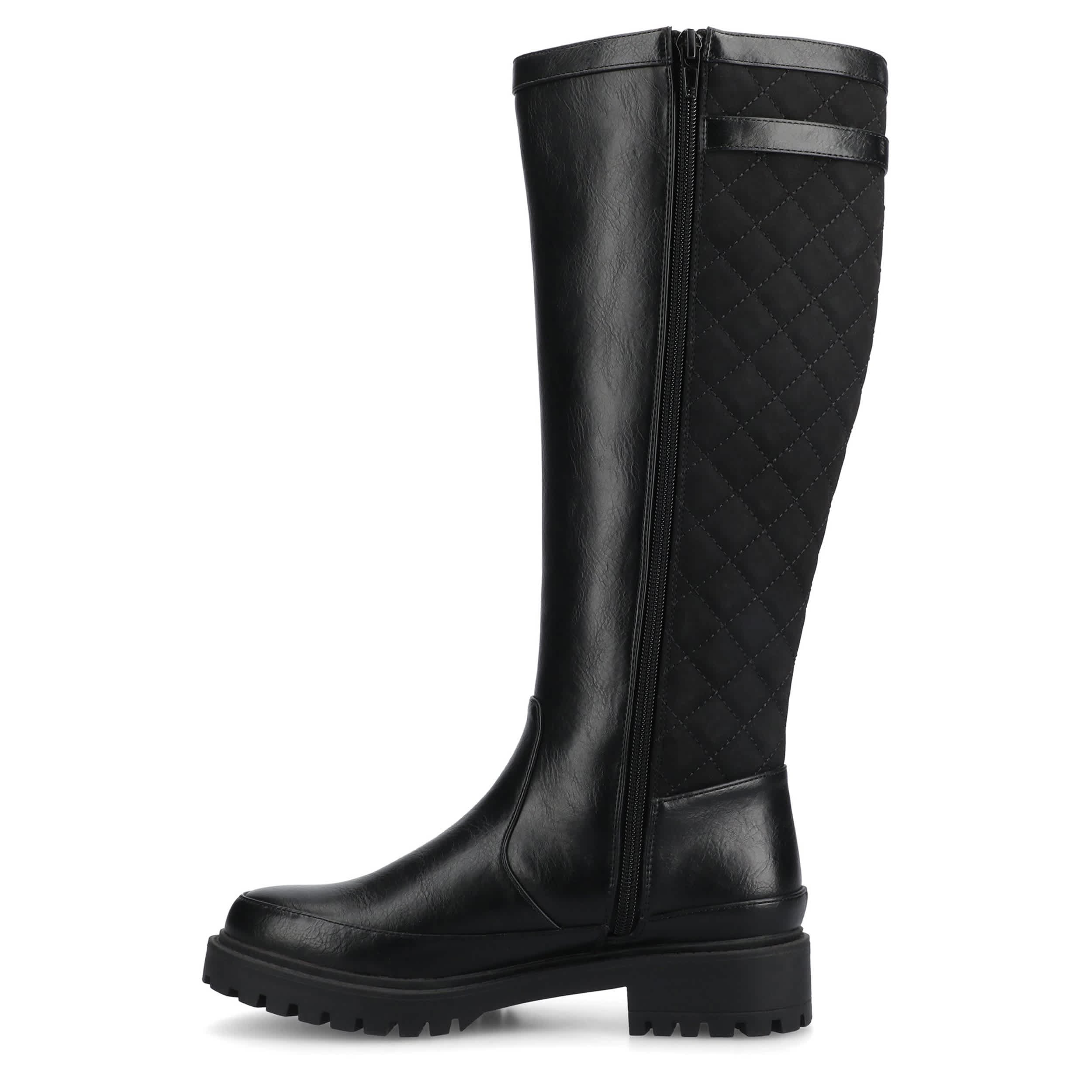 JOURNEE COLLECTION-WOMENS ZEMMIE TALL BOOT-BLACK & 