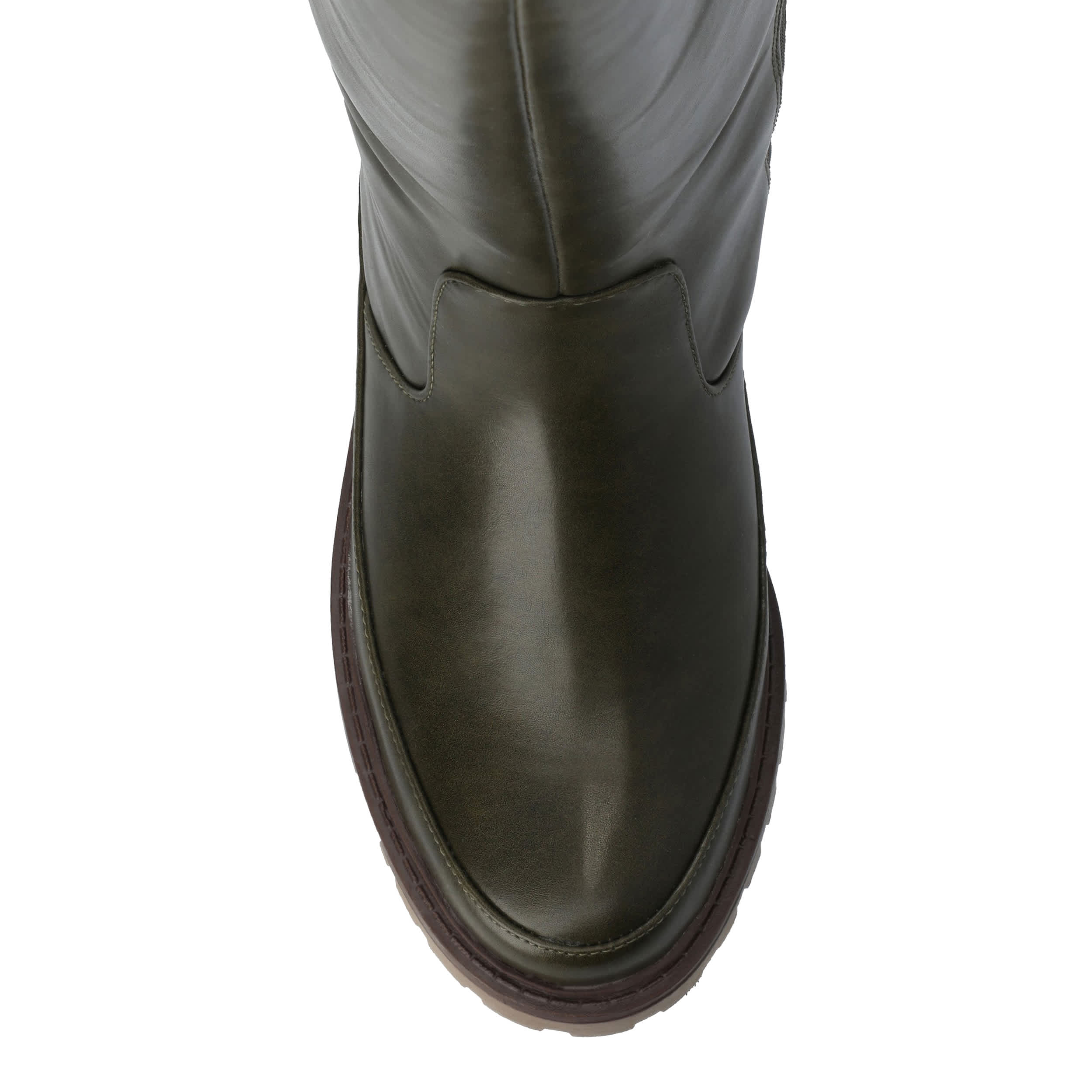 JOURNEE COLLECTION-WOMENS ZEMMIE WIDE CALF TALL BOOT-OLIVE & 