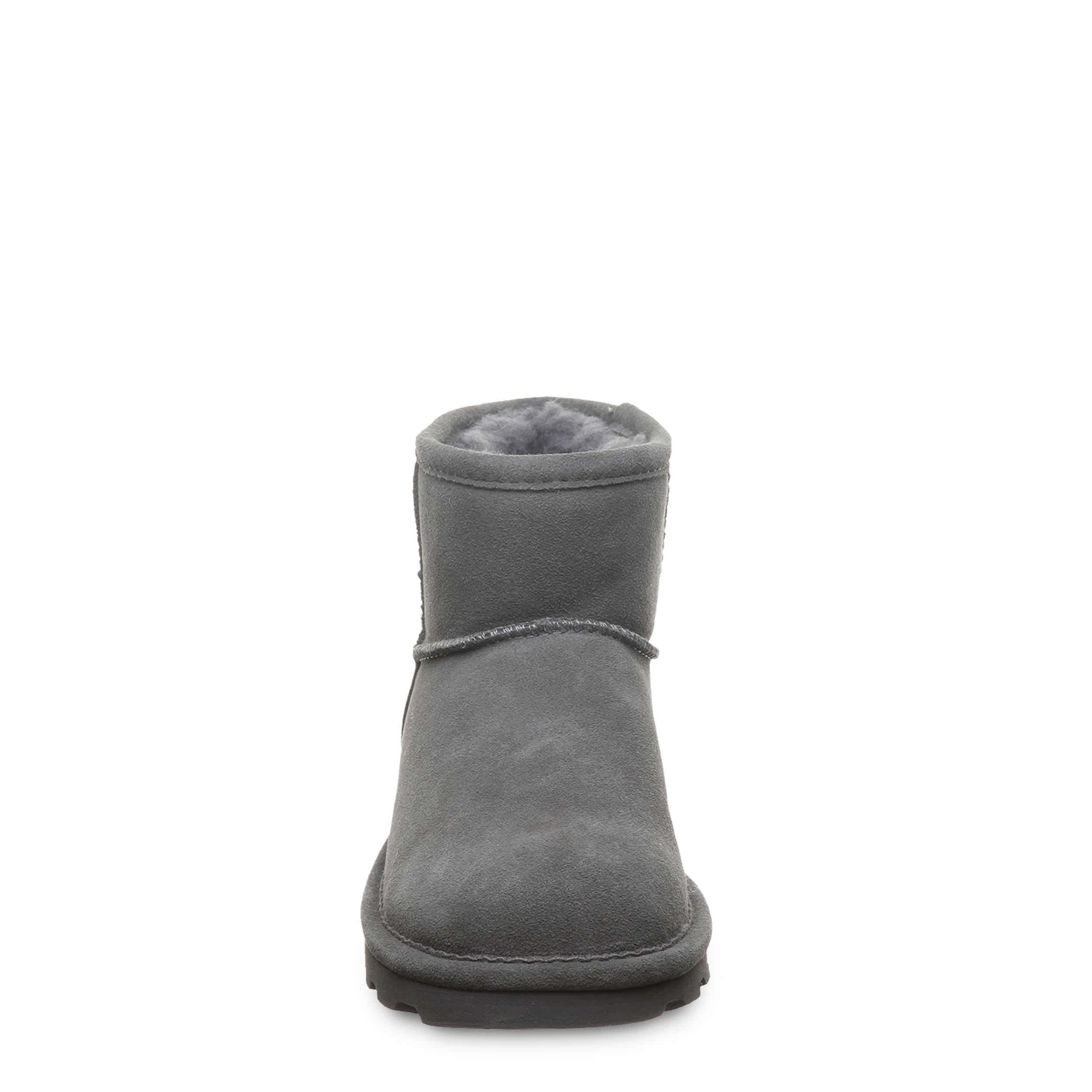 BEARPAW-WOMENS ALYSSA FUR BOOT-GREY & 