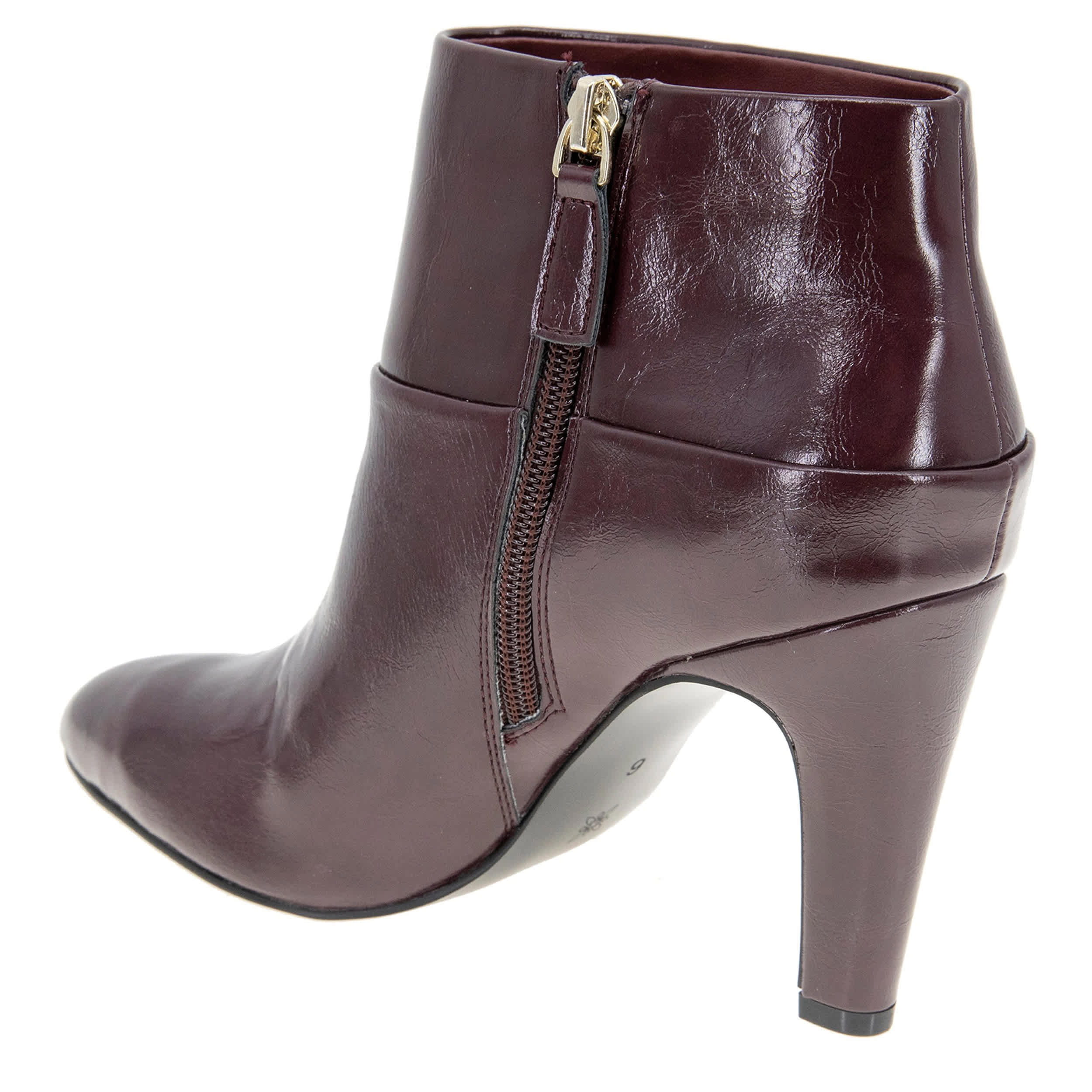 BCBG GENERATION-WOMENS RIVERLIN DRESS BOOTIE-DARK RED & 