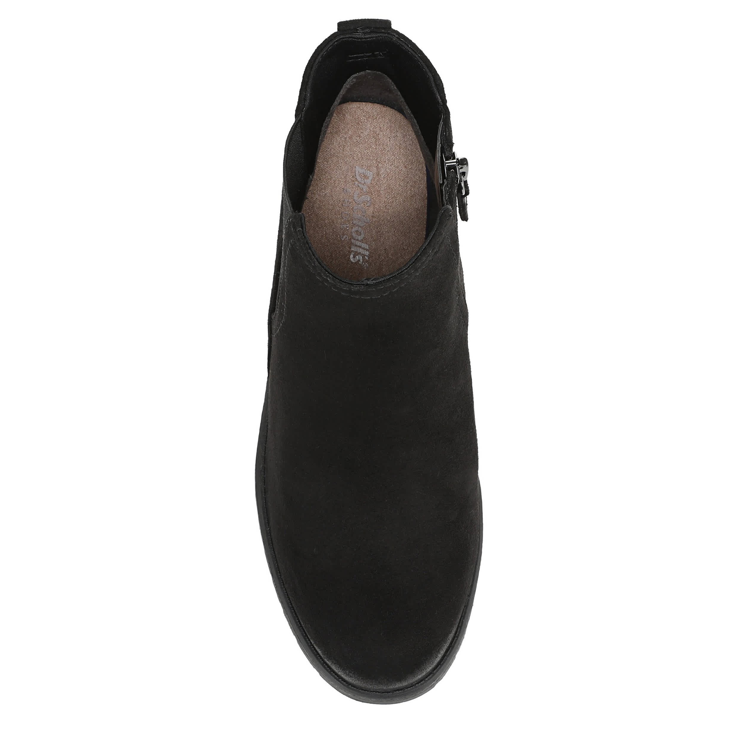 DR. SCHOLL'S-WOMENS CAMDEN WEDGE BOOTIE-BLACK & 