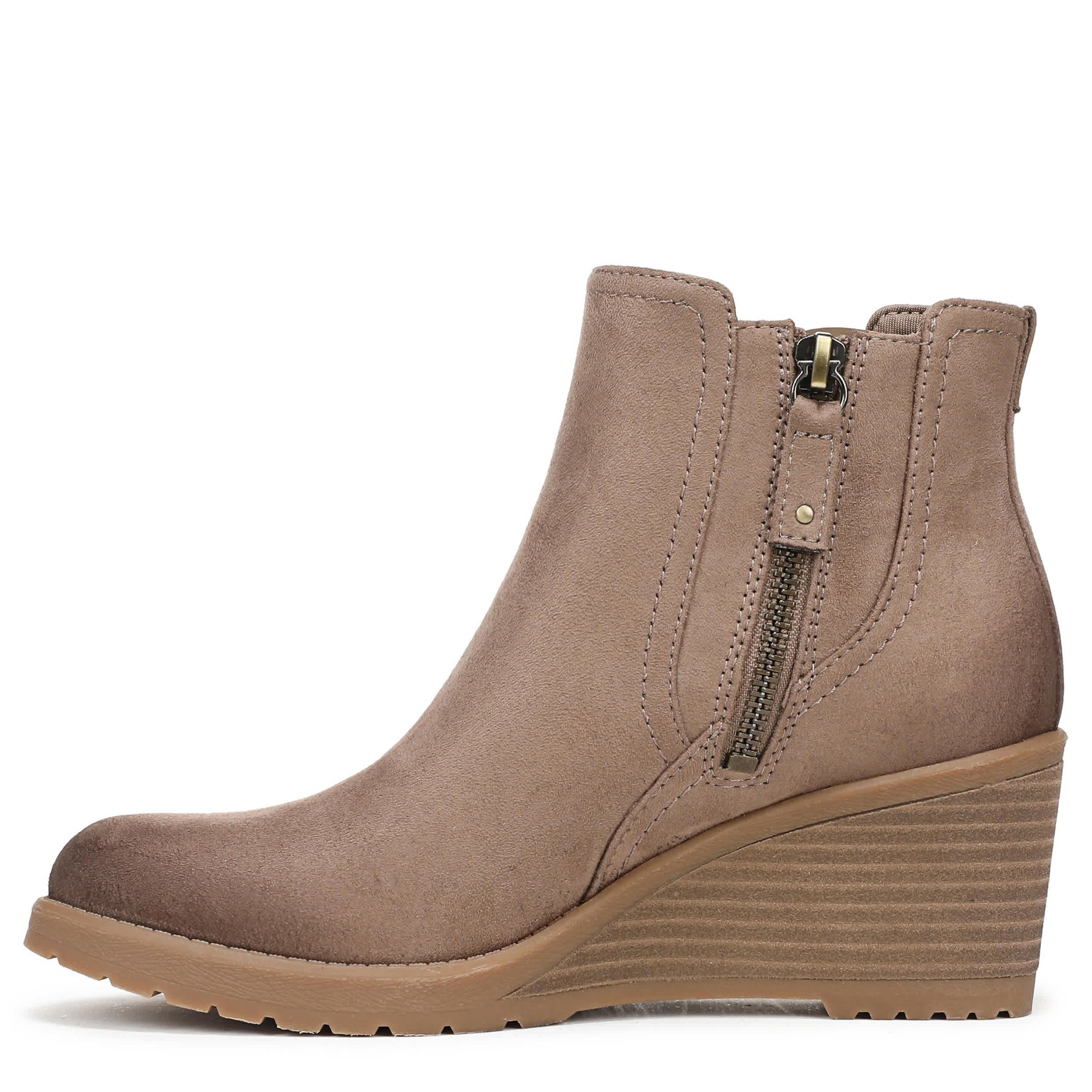 DR. SCHOLL'S-WOMENS CAMDEN WEDGE BOOTIE-TAUPE & 