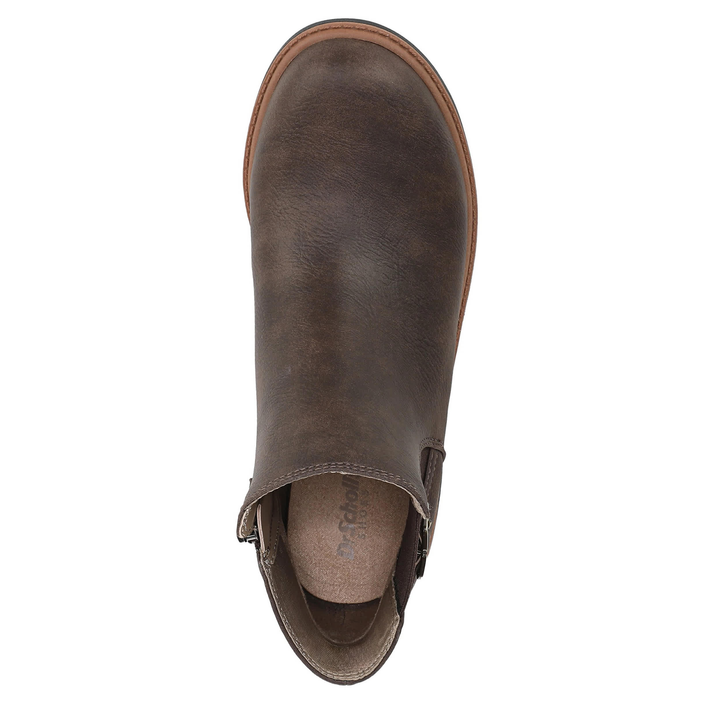DR. SCHOLL'S-WOMENS CALM ONE BOOTIE-DARK BROWN & 
