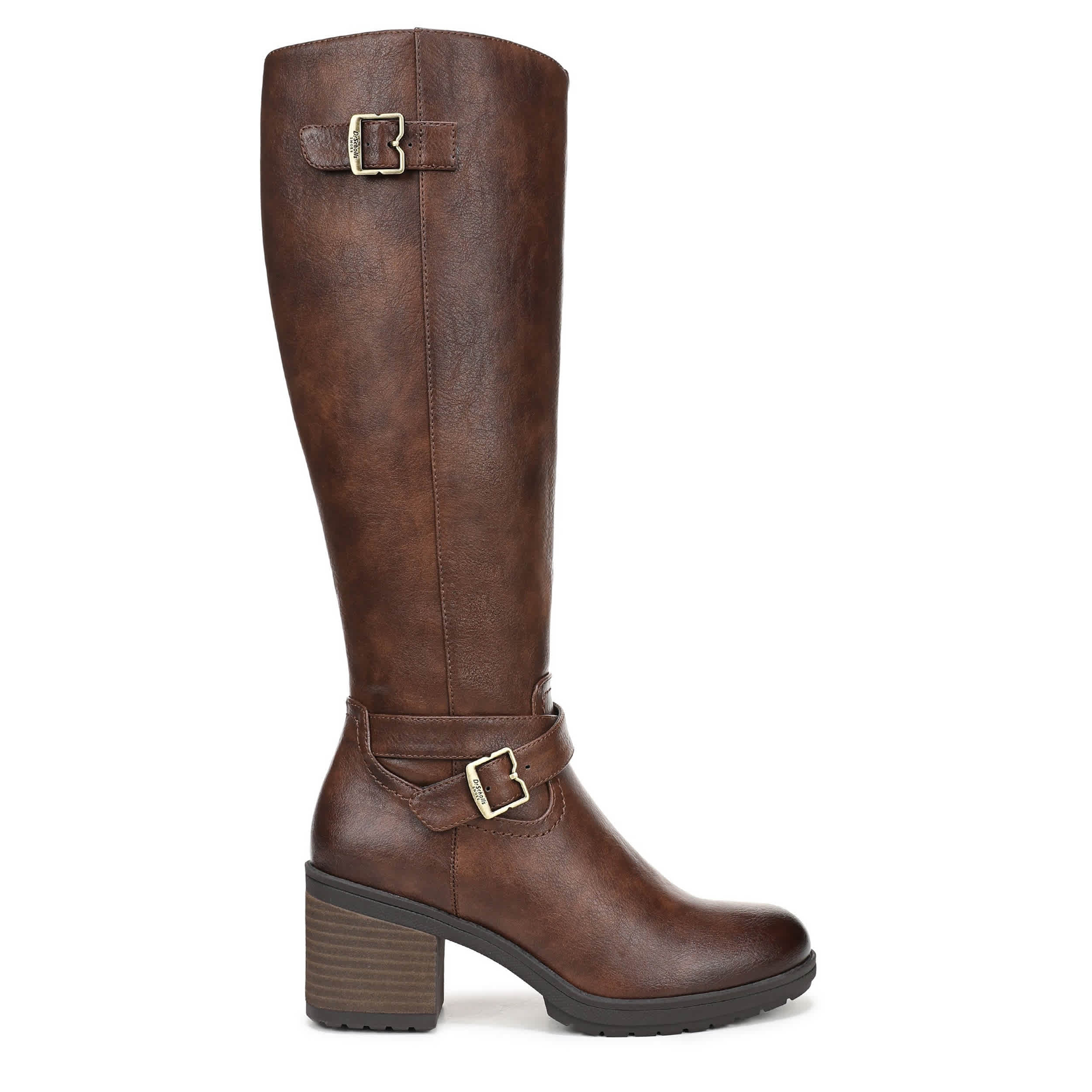 DR. SCHOLL'S-WOMENS PRAIRIE WIDE CALF TALL BOOT-DARK BROWN & 
