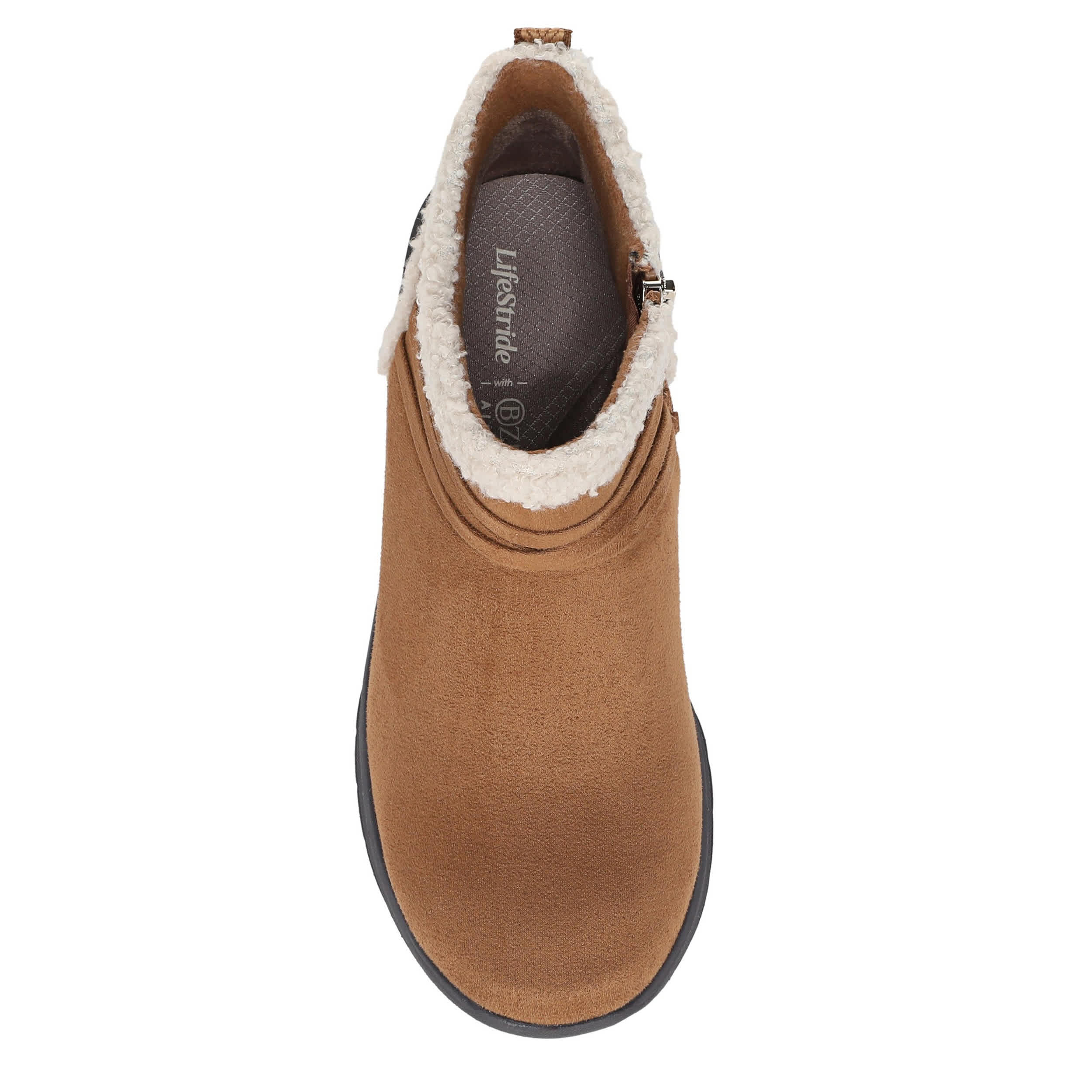 LIFESTRIDE-WOMENS GLENDALE ANKLE BOOT-DARK TAN & 