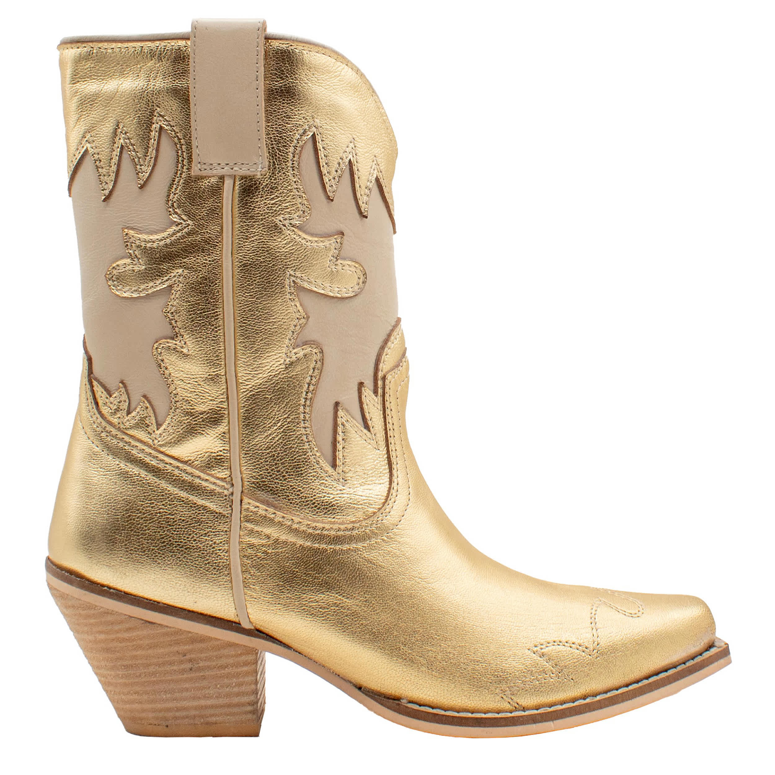 VOLATILE-WOMENS COLT WESTERN BOOT-GOLD & 