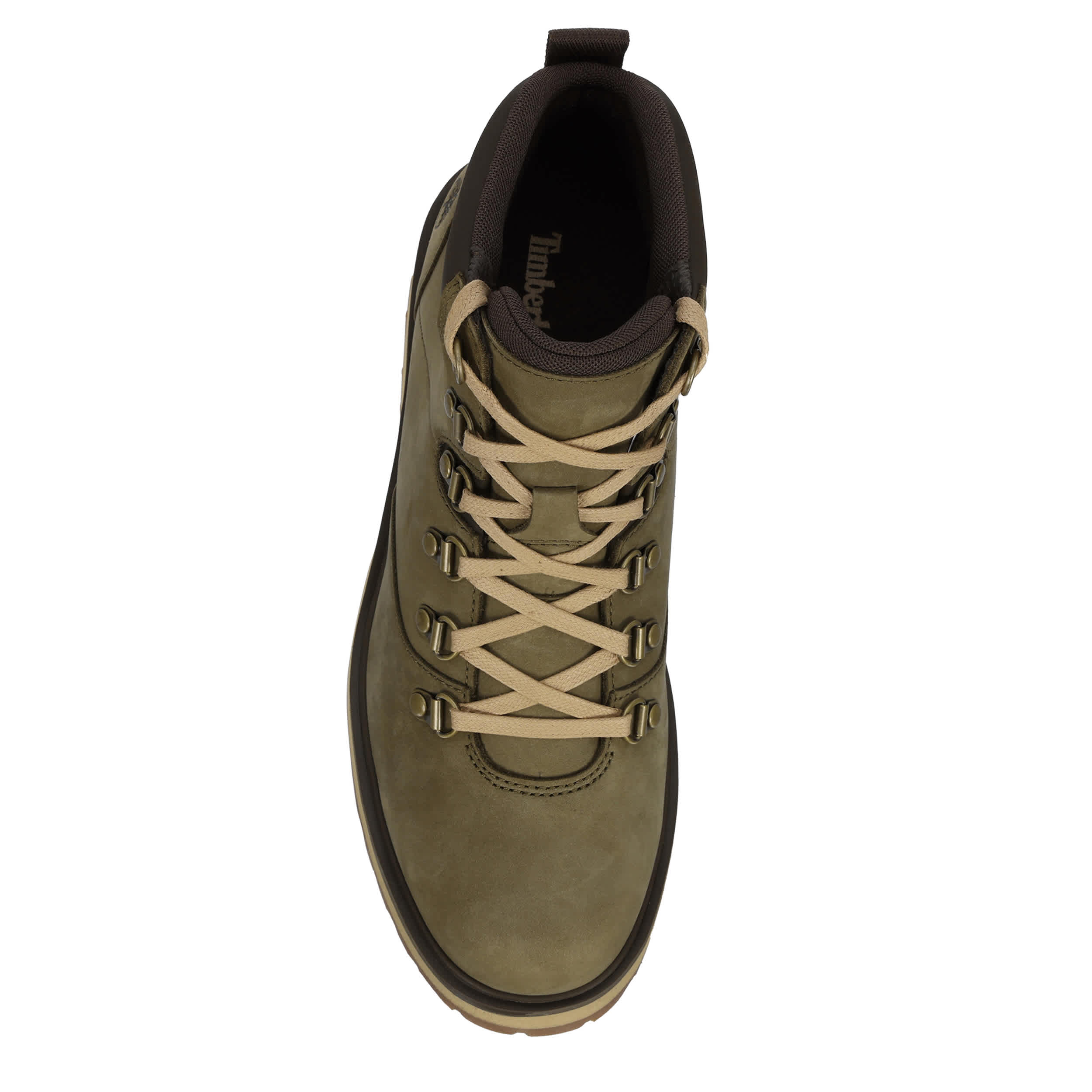 TIMBERLAND-WOMENS CARNABY ROW MID LACE-UP BOOT-OLIVE & 