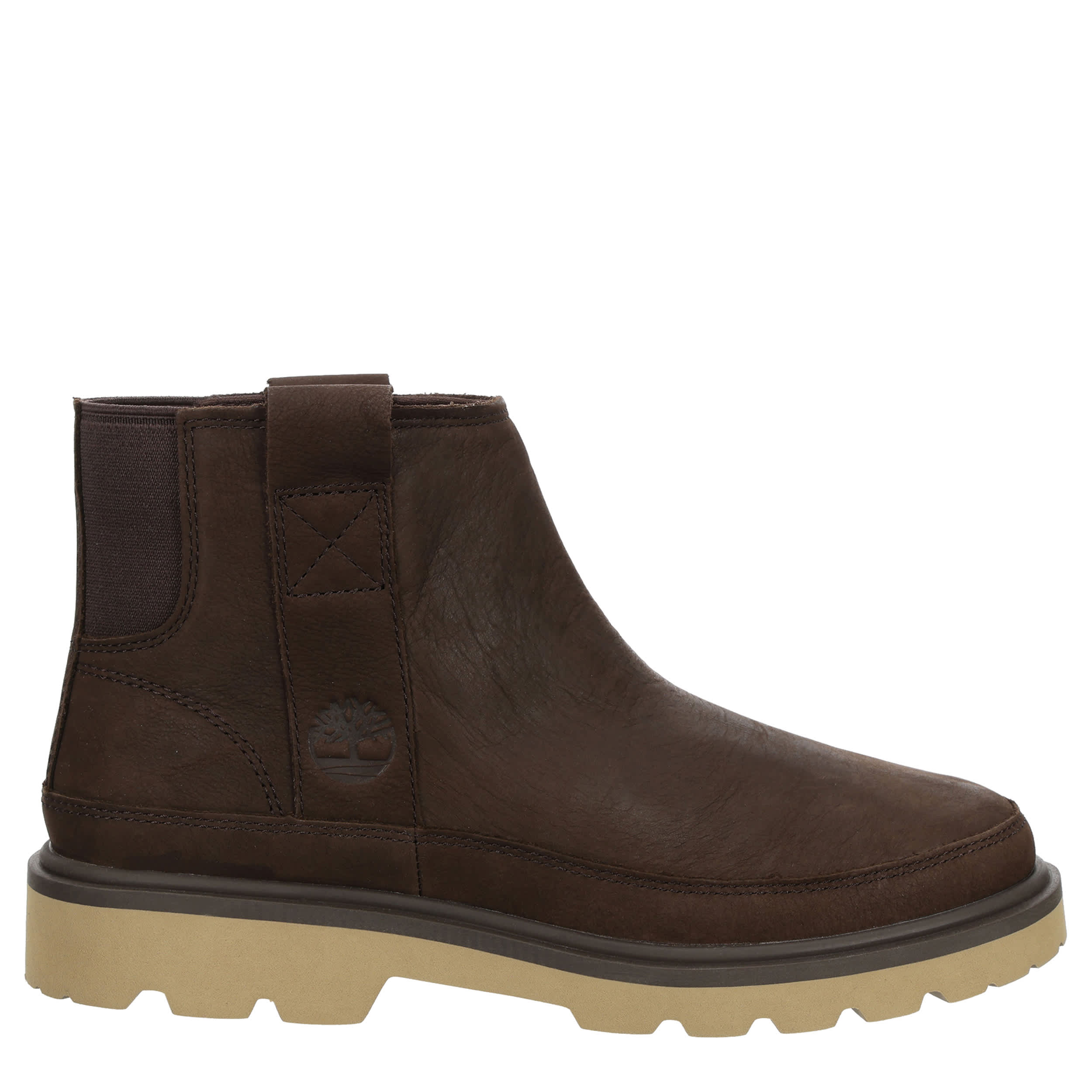 TIMBERLAND-WOMENS ROWAN WAY MID PULL ON CHELSEA BOOT-DARK BROWN & 