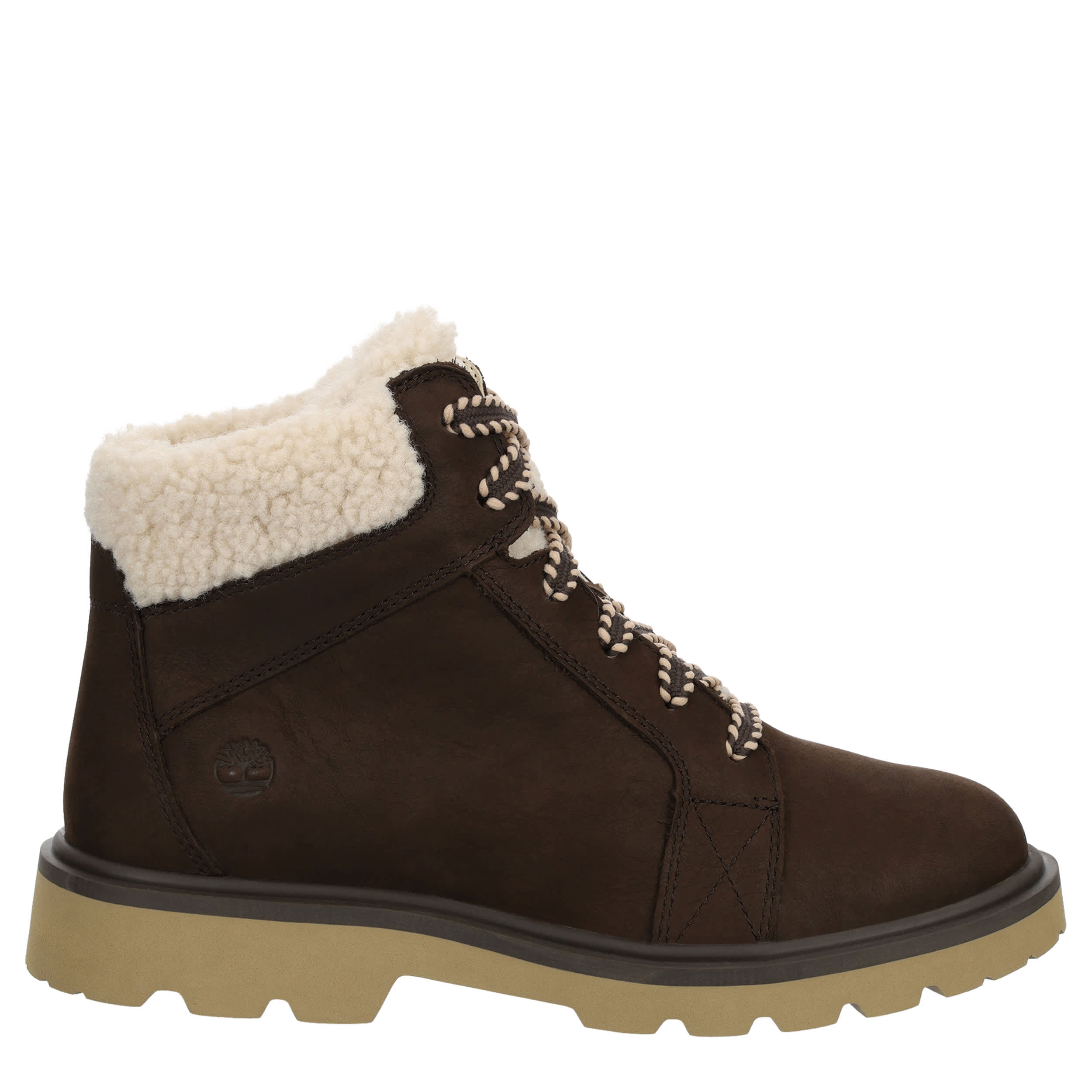 TIMBERLAND-WOMENS ROWAN WAY WARM LINED CHUKKA BOOT-DARK BROWN & 