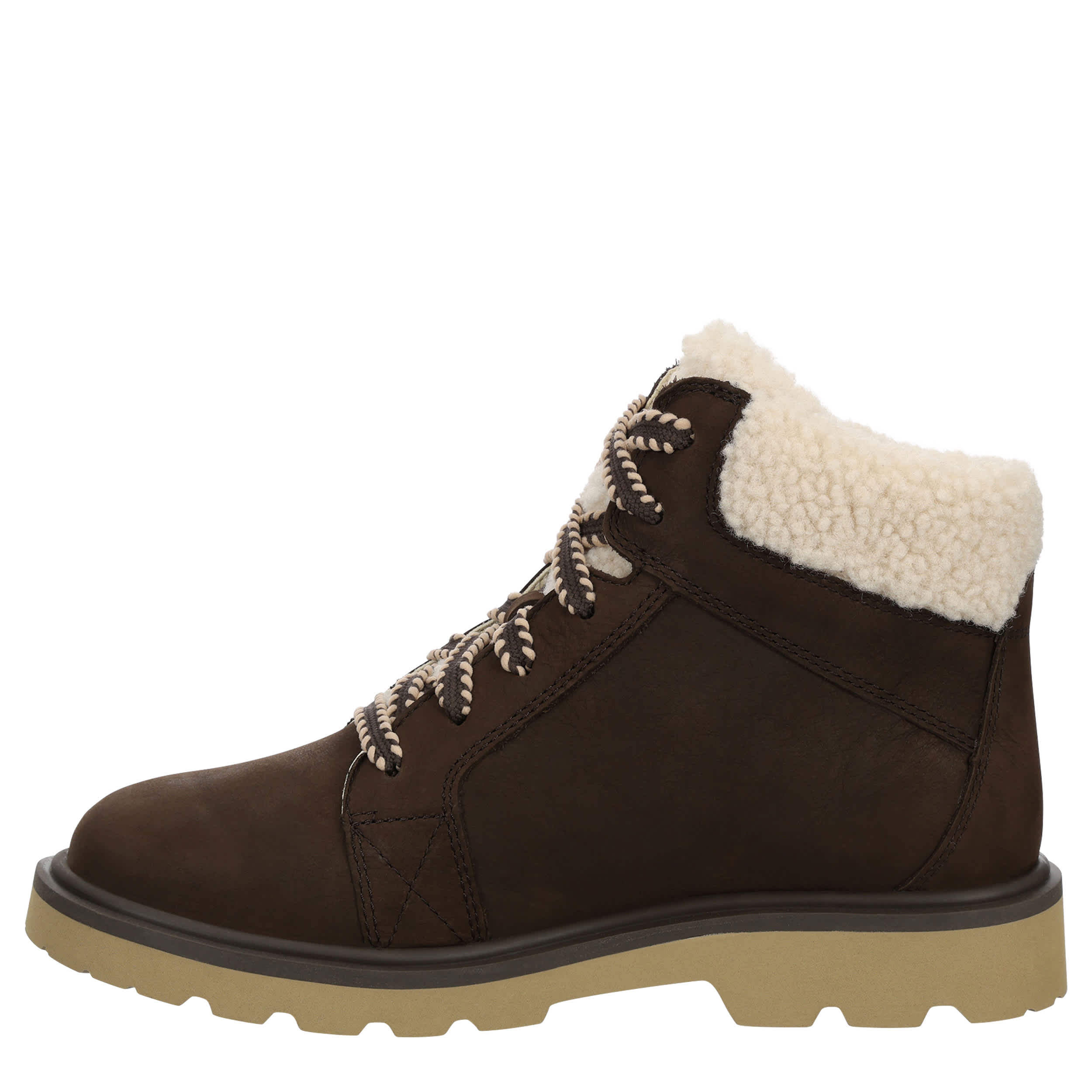 TIMBERLAND-WOMENS ROWAN WAY WARM LINED CHUKKA BOOT-DARK BROWN & 