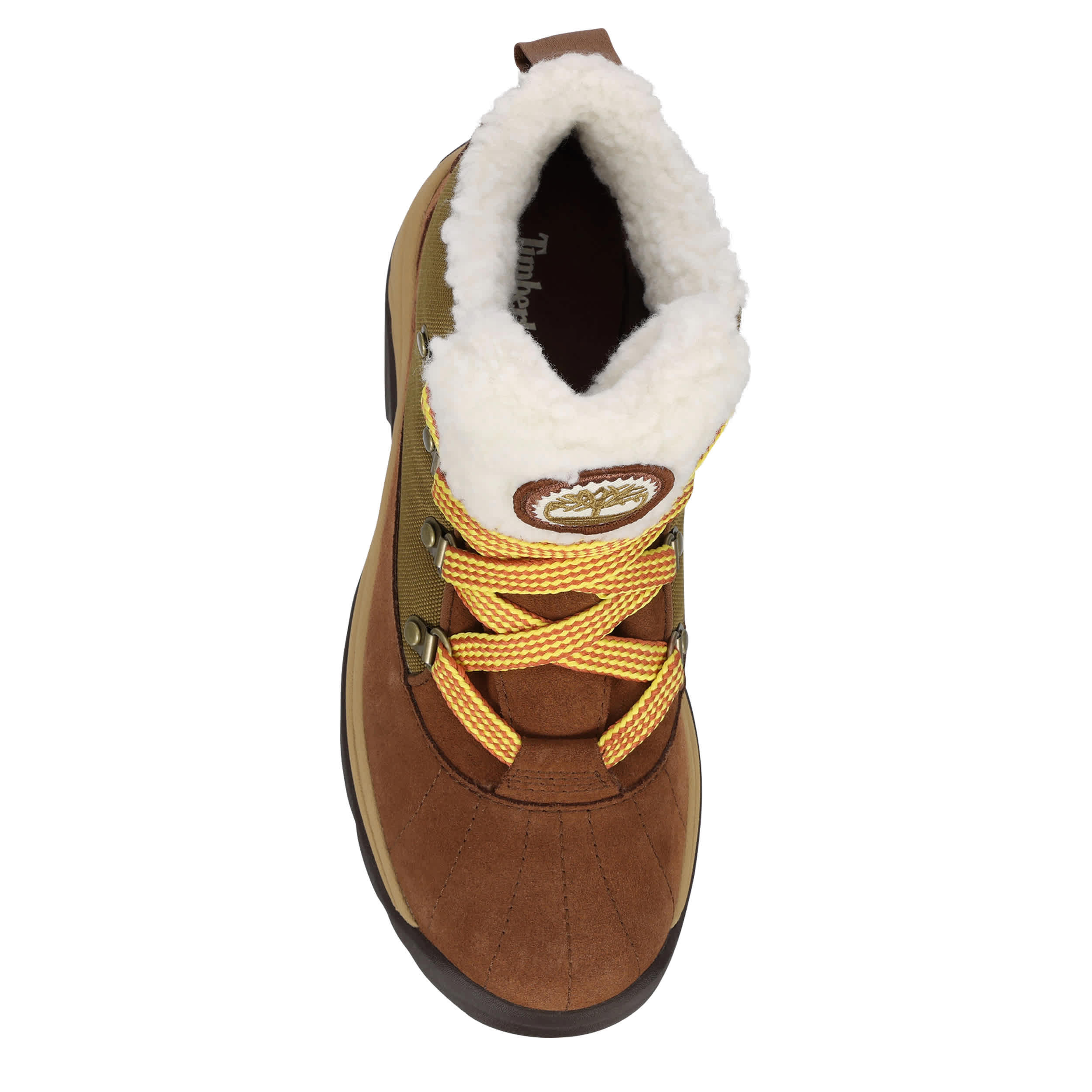 TIMBERLAND-WOMENS WHITE LEDGE MID LACE-UP WATERPROOF SNOW BOOT-BROWN & 