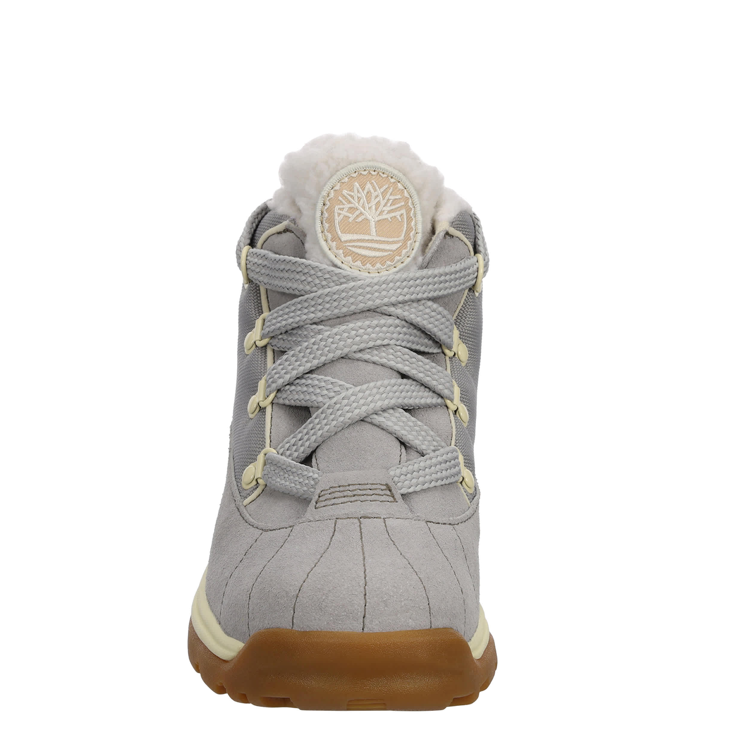TIMBERLAND-WOMENS WHITE LEDGE MID LACE-UP WATERPROOF SNOW BOOT-GREY & 