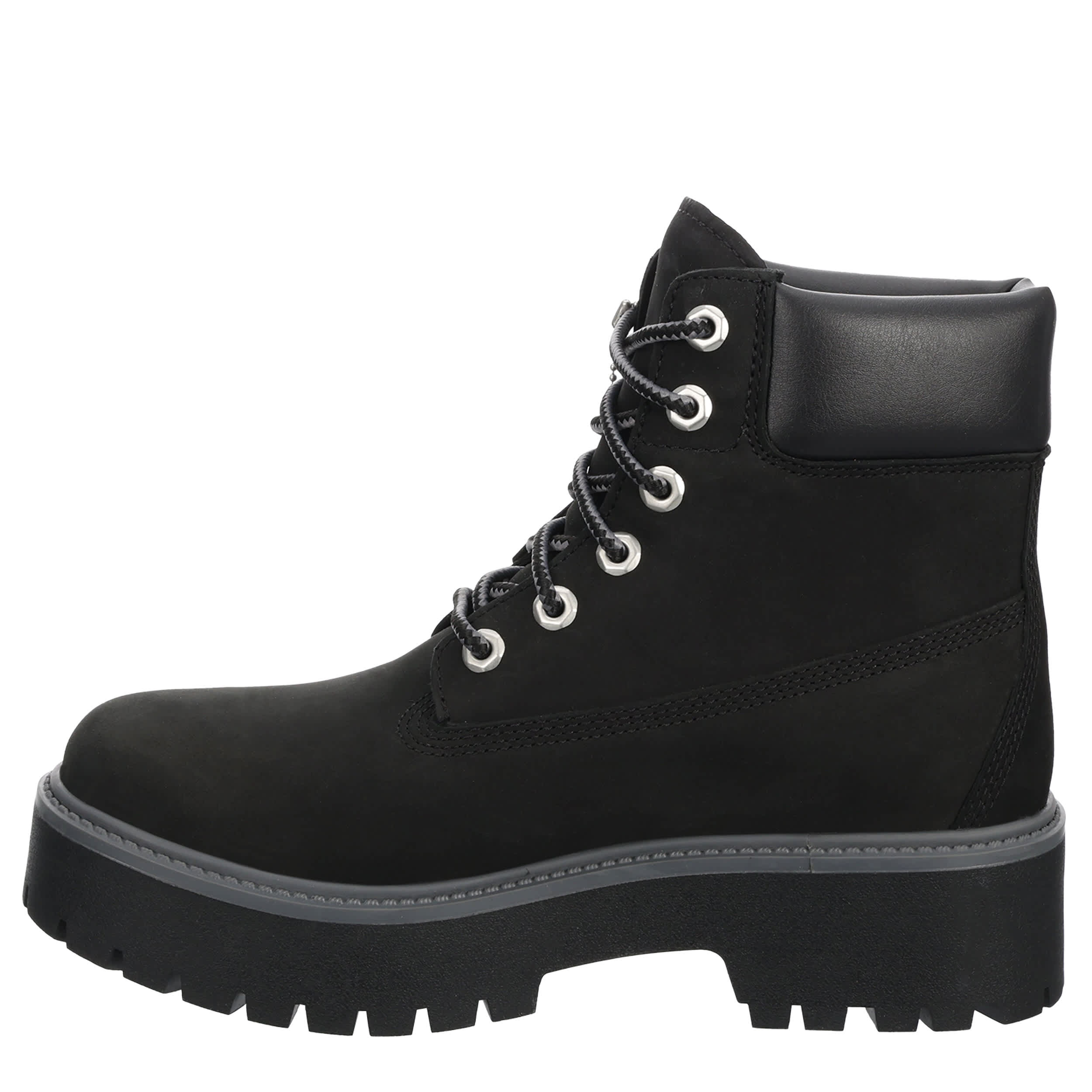 TIMBERLAND-WOMENS STONE STREET 6 INCH LACE-UP BOOT-BLACK & 