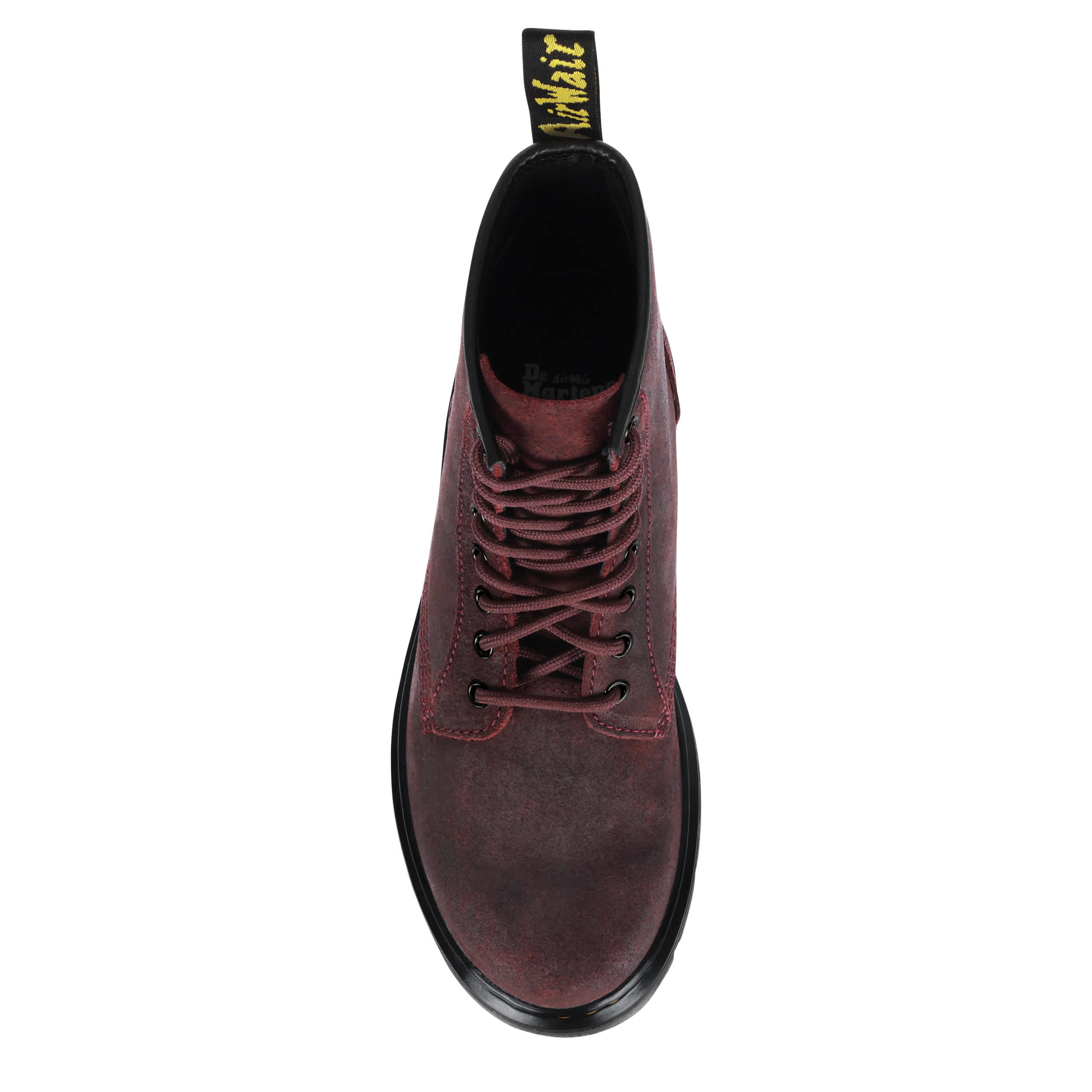DR.MARTENS-WOMENS APRILE 8 EYE LACE UP BOOT-BURGUNDY & 