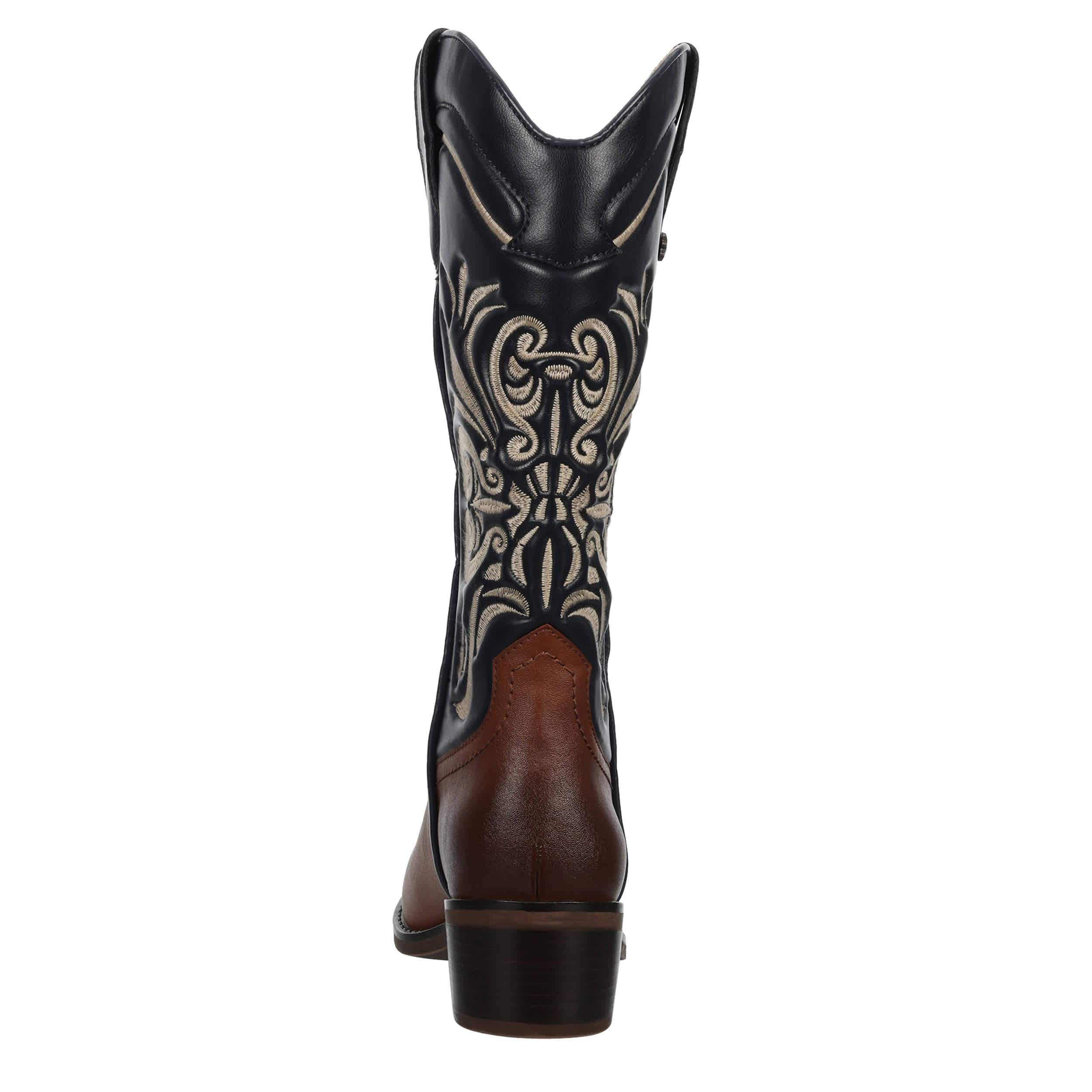 MICHAEL BY MICHAEL SHANNON-WOMENS WESTERN BOOT-NAVY & BROWN