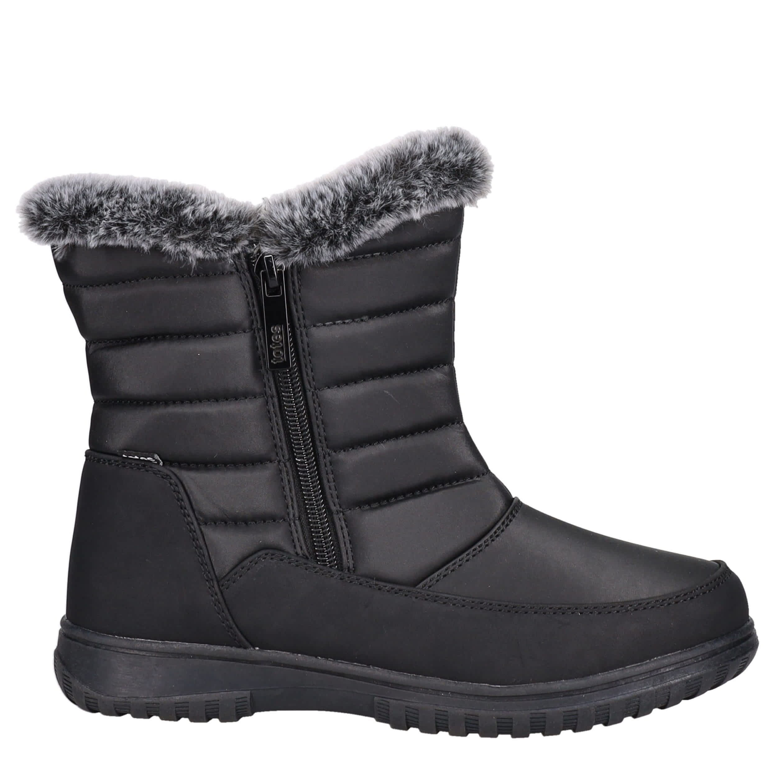 TOTES-WOMENS DELINDA COLD WEATHER BOOT-BLACK & 