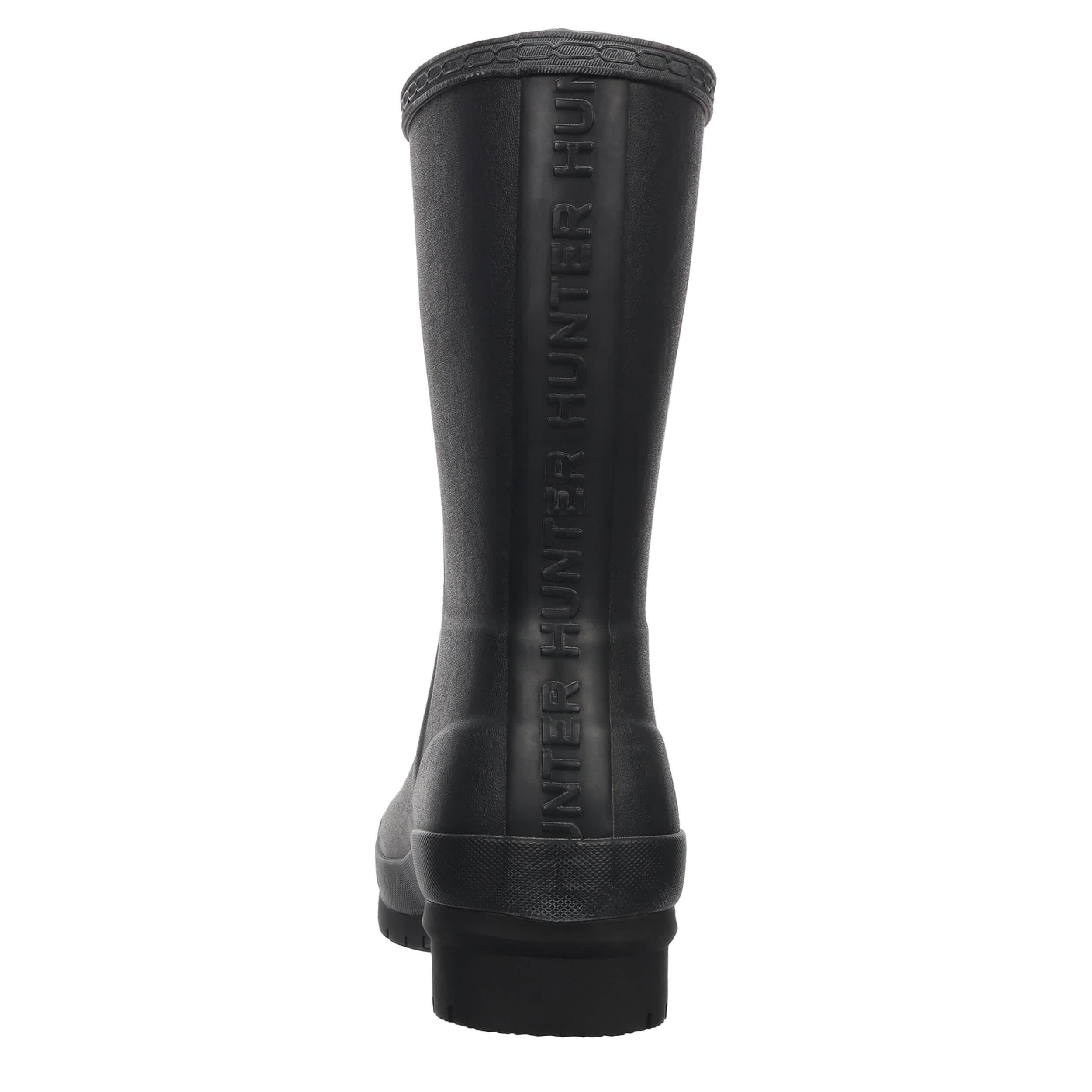 HUNTER-WOMENS LIBERTY SHORT RAIN BOOT-BLACK & 