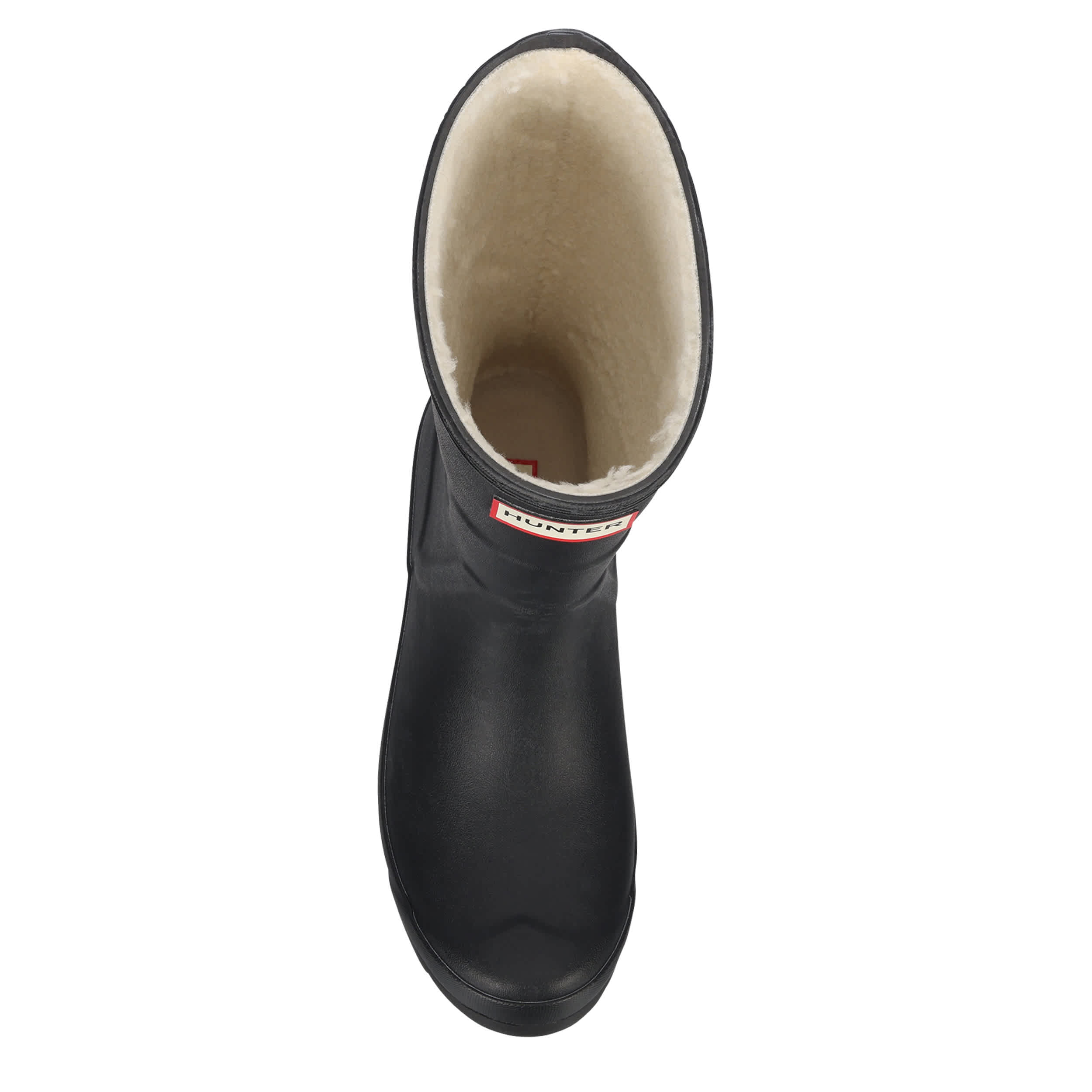 HUNTER-WOMENS LIBERTY SHORT RAIN BOOT-BLACK & 
