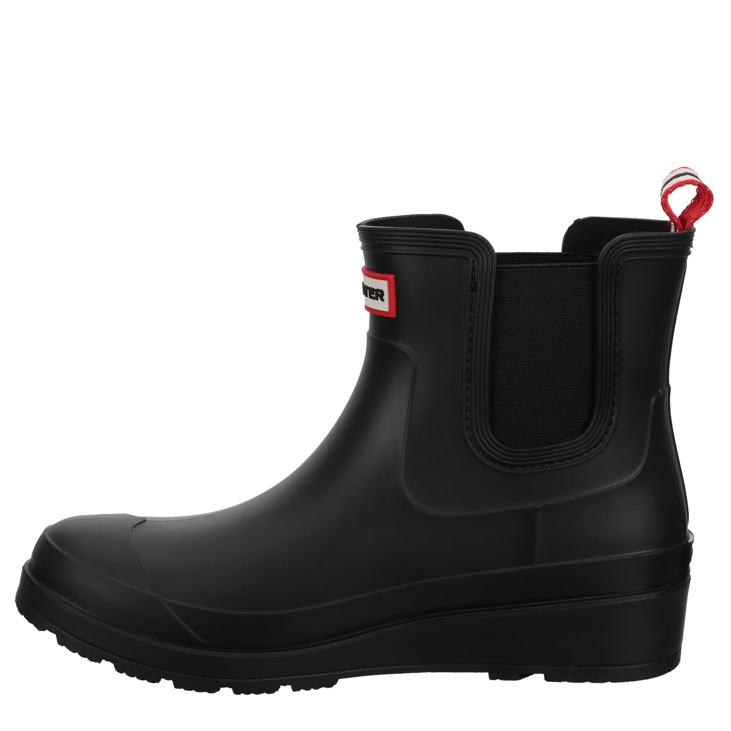 HUNTER-WOMENS TABITHA SHORT RAIN BOOT-BLACK & 