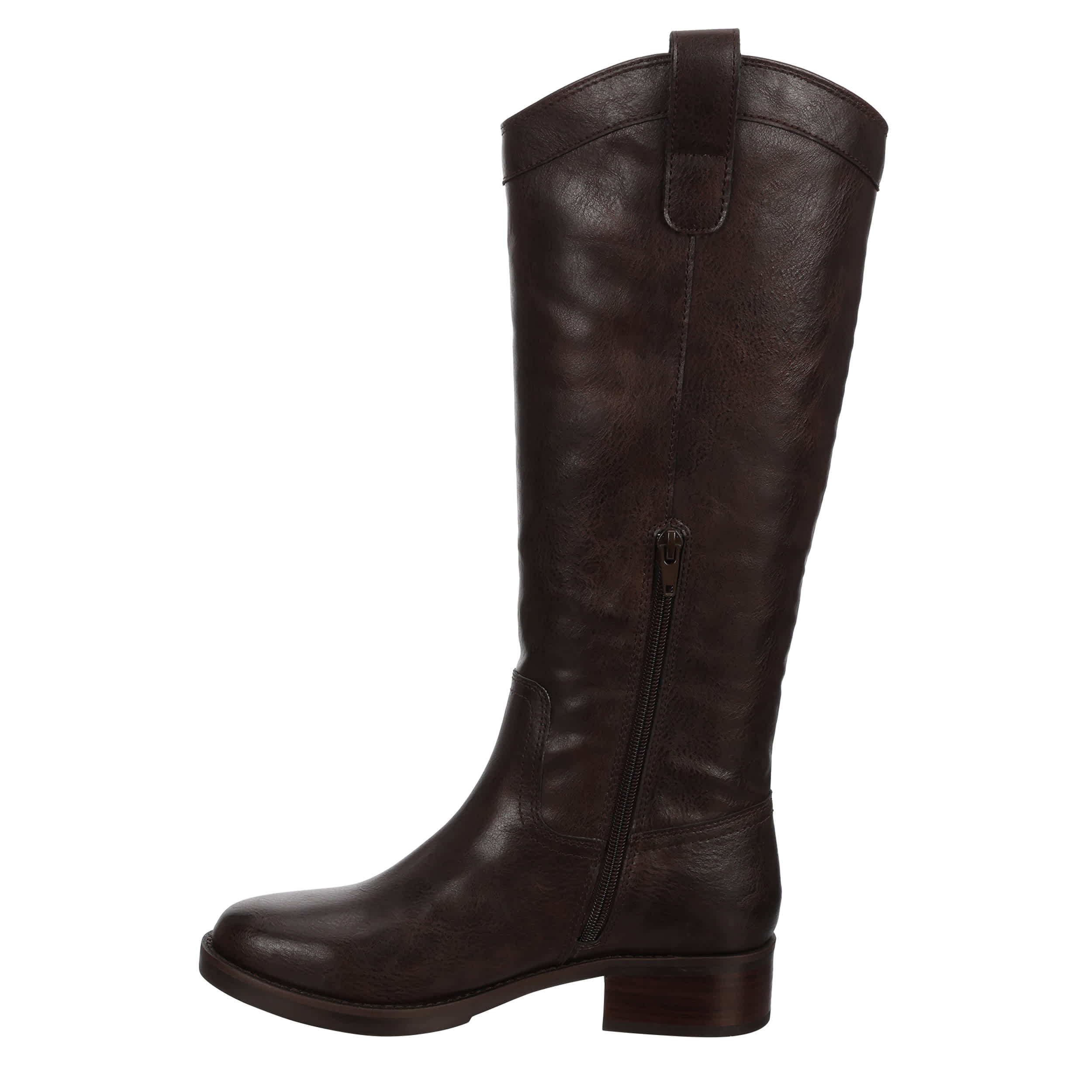 FRYE & CO-WOMENS FOSTER BUTTON  BOOT-DARK BROWN & 